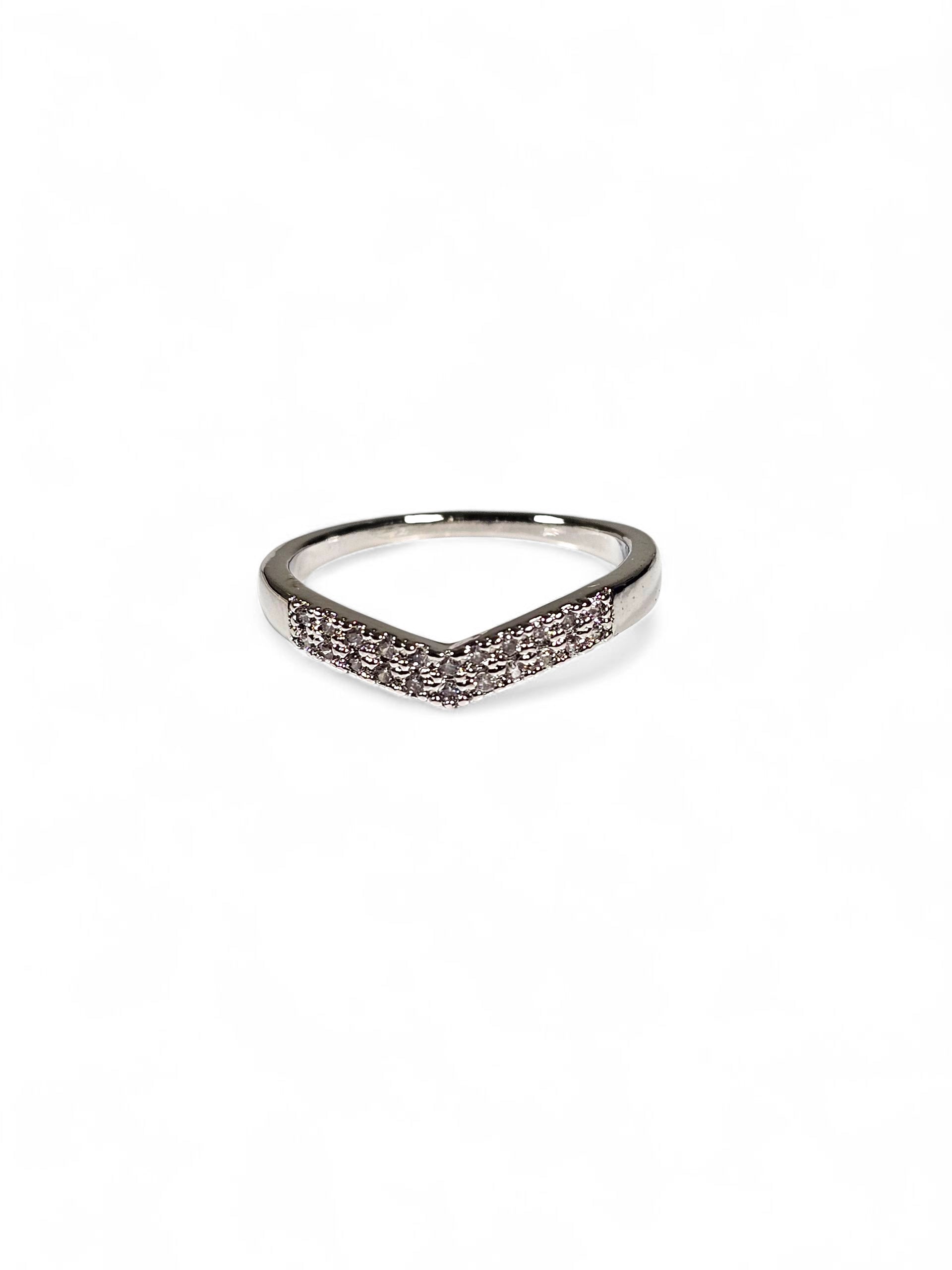 Anel Cristal Zirconia Prata 009