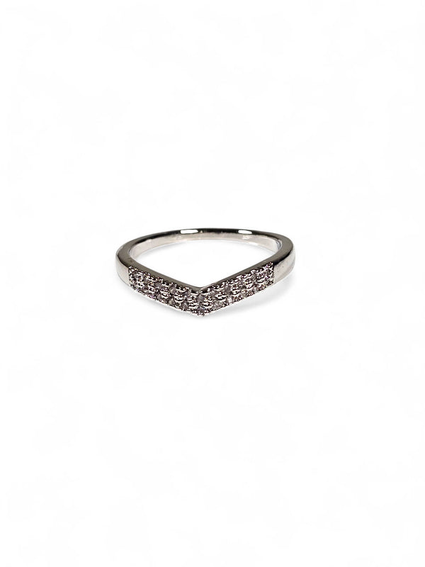 Anel Cristal Zirconia Prata 009