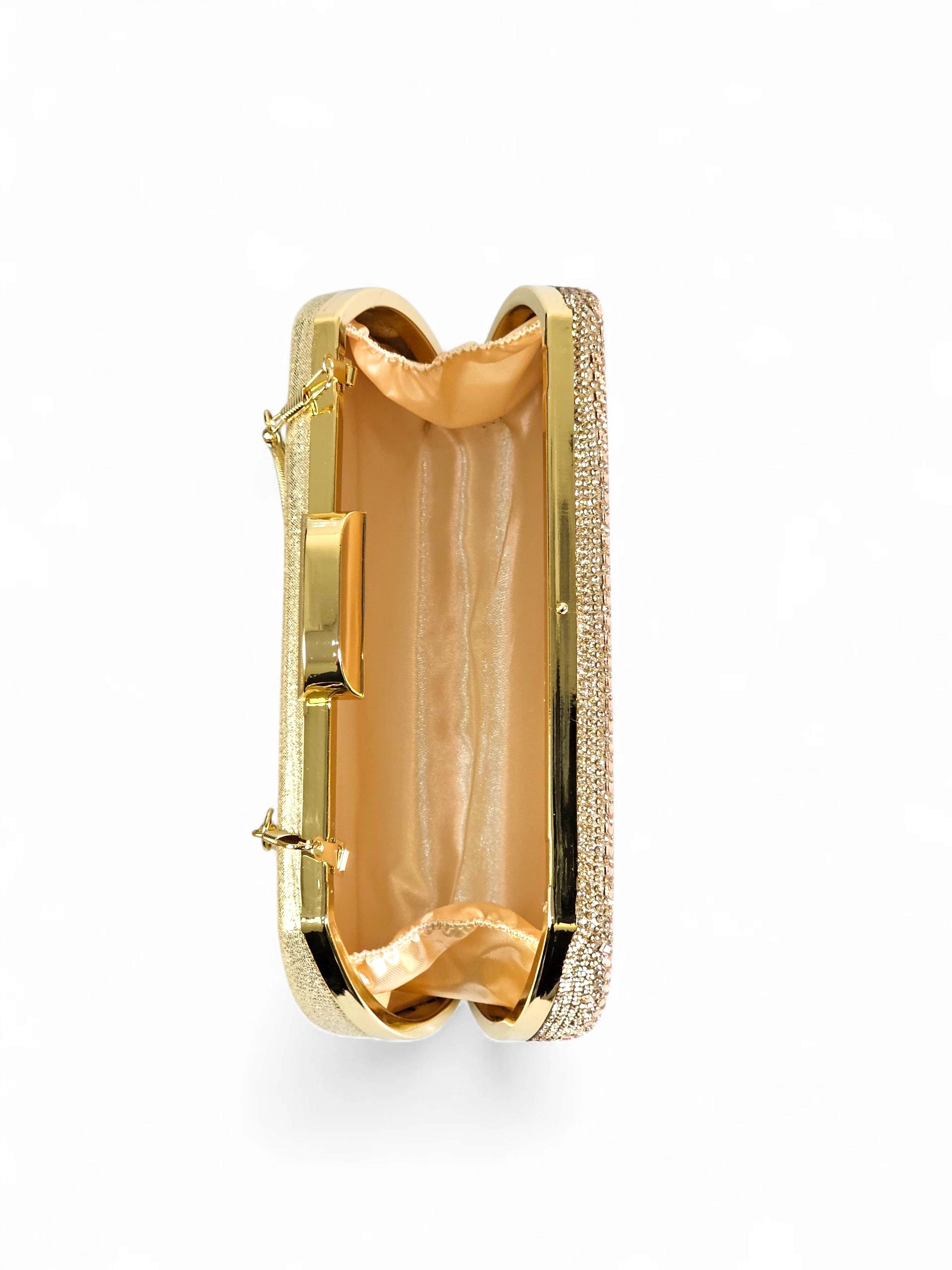 Bolsa Clutch Cristal Champagne 1012