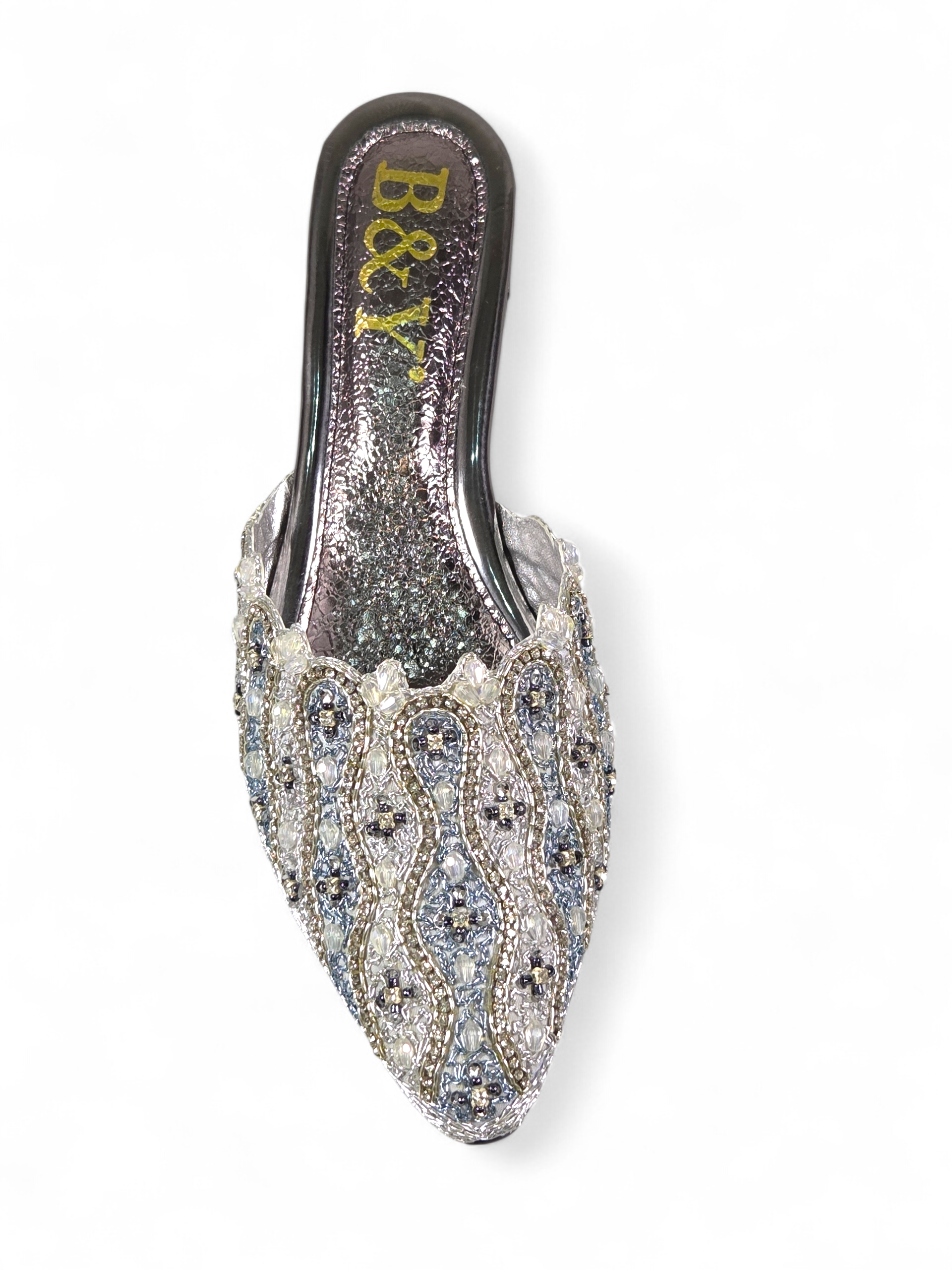 Mule 9825 Prata Salto Médio