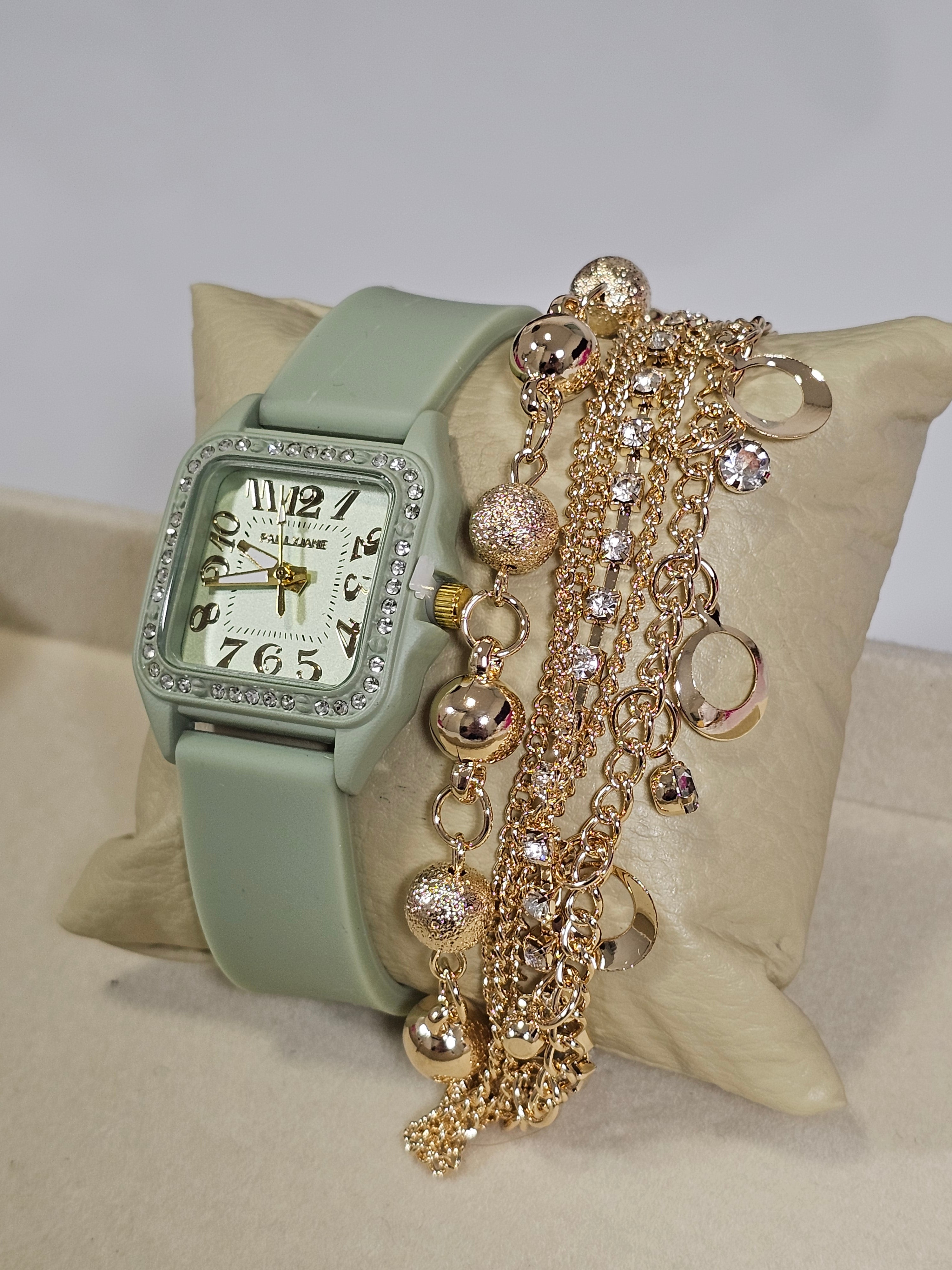 Relógio Prova d’Água com Pulseira Folheada 011