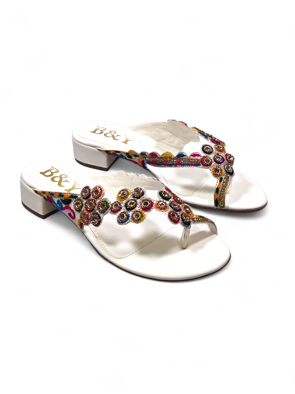 Chinelo 9817 Branco Salto Bloco