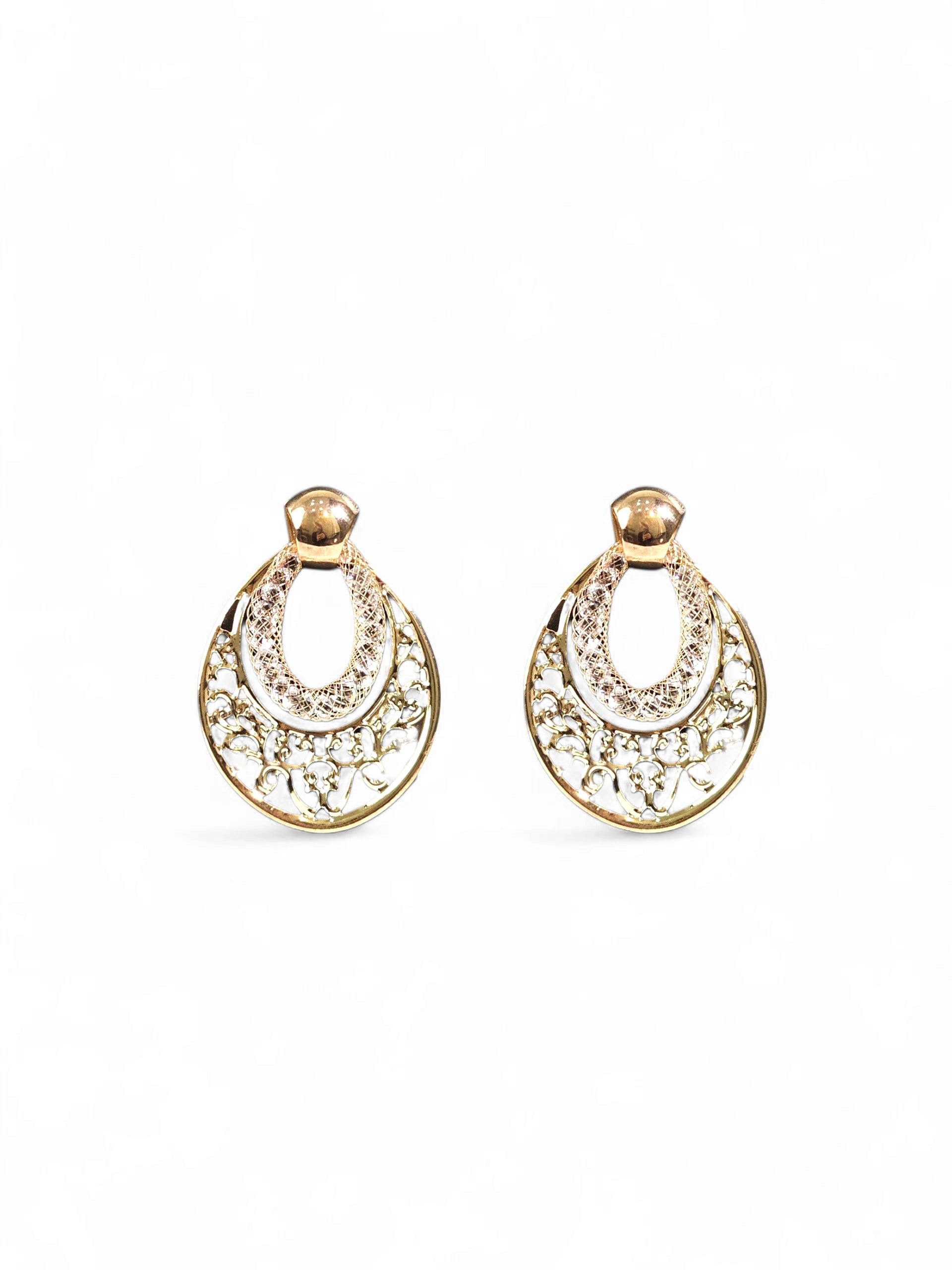 Brinco Cristal Dourado 046