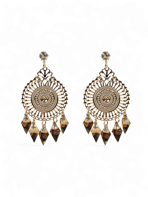 Brinco Vibe Cristal Dourado