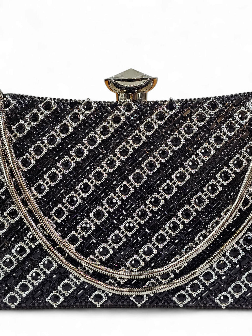 Bolsa Clutch Cristal Preto 011
