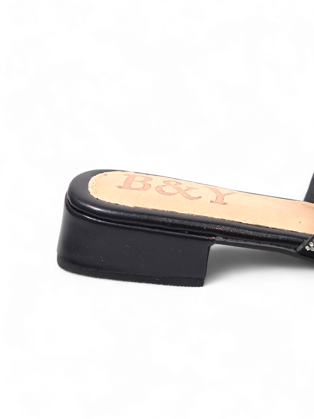 Tamanco 3001 Preto Prateado Salto Baixo 2 cm (B)