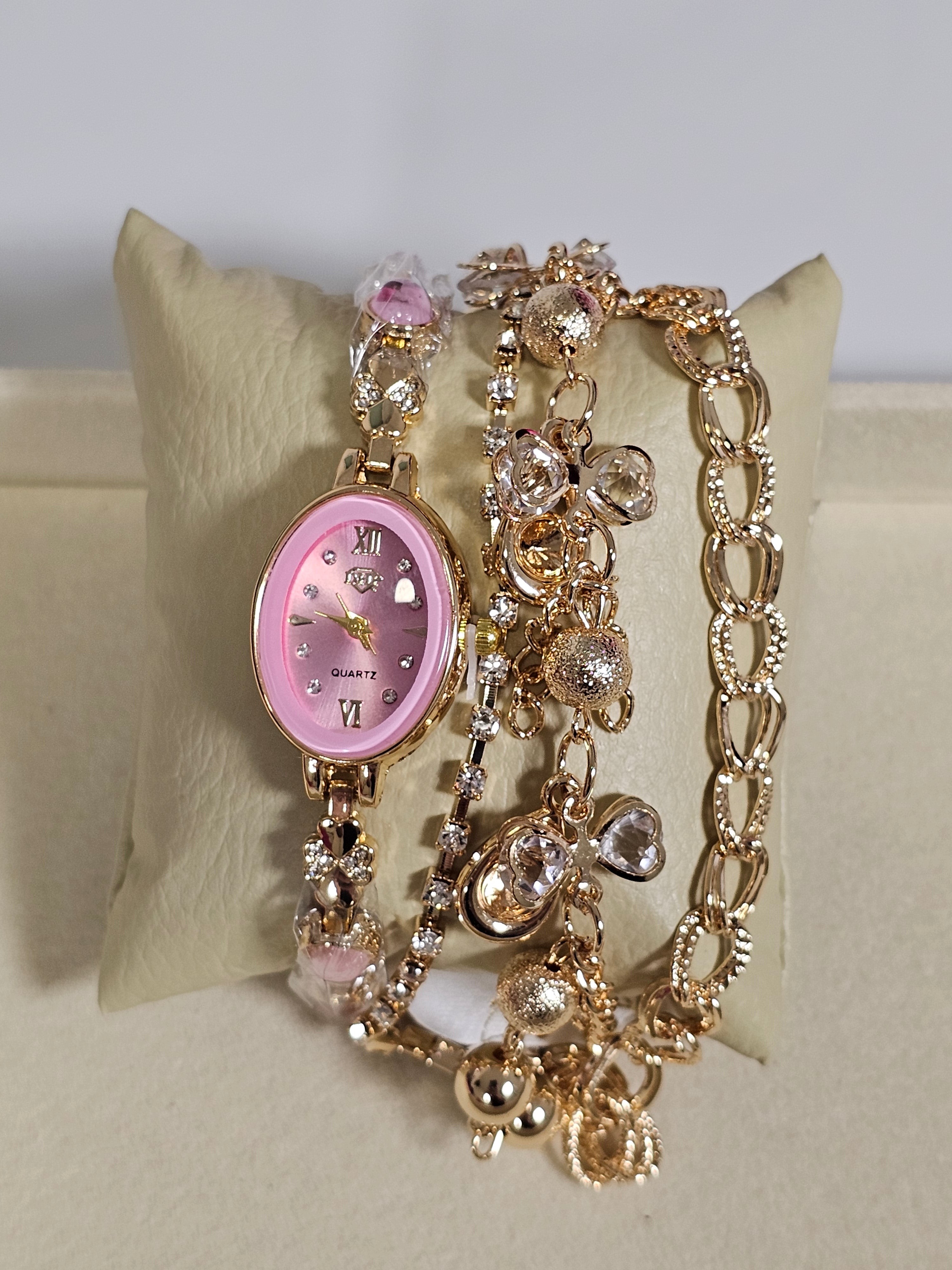 Relógio Prova d’Água com Pulseira Folheada 007