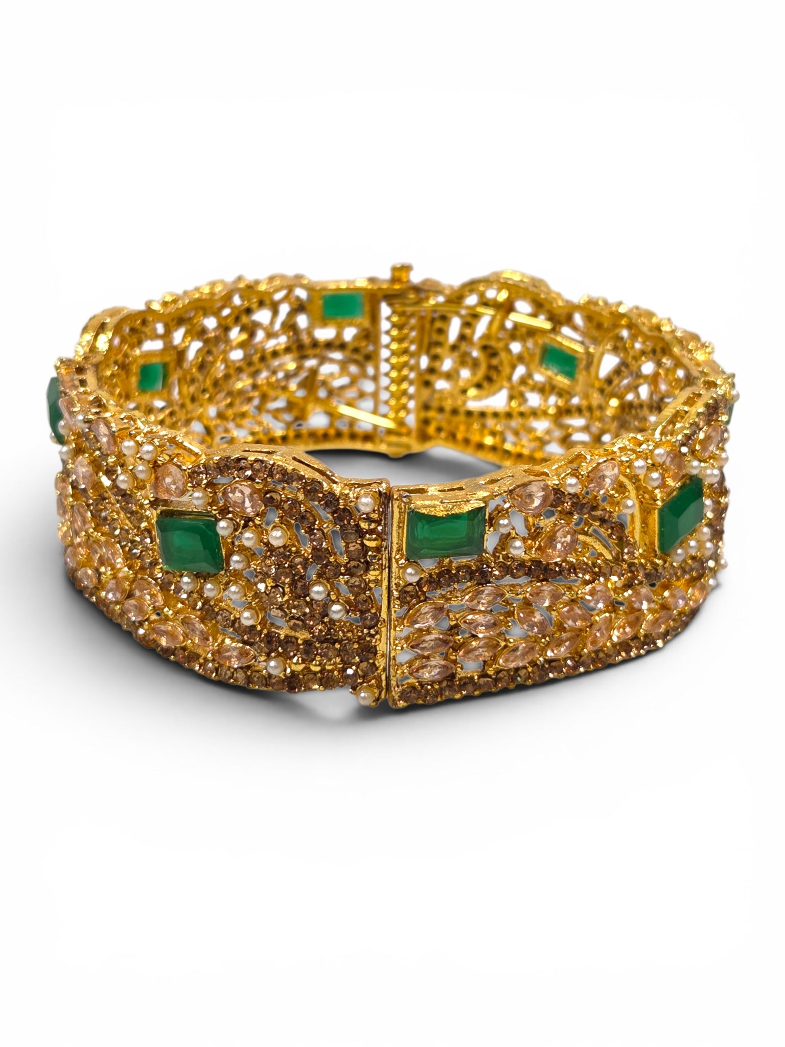 Bracelete Folheado Semi Joia Dourado #1092