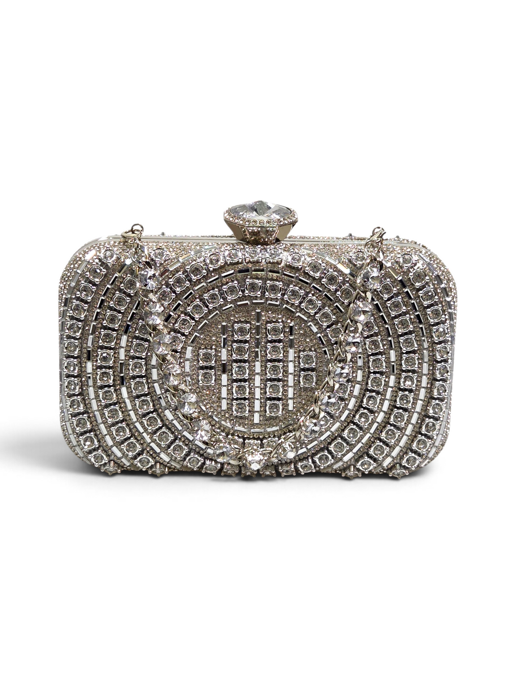 Bolsa Classic Clutch Cristal Prata 1098
