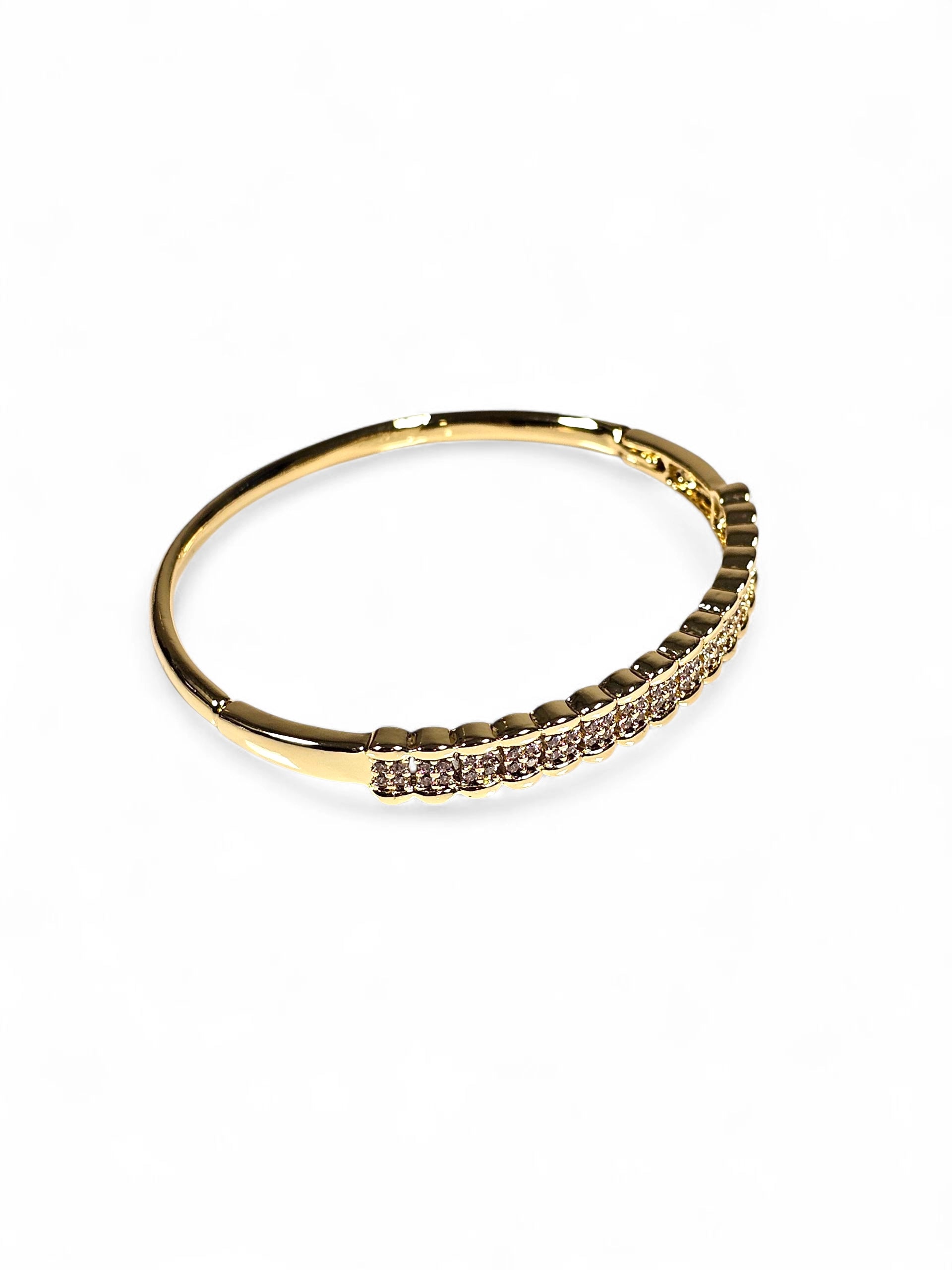 Pulseira Cristal Zirconia Dourada 013