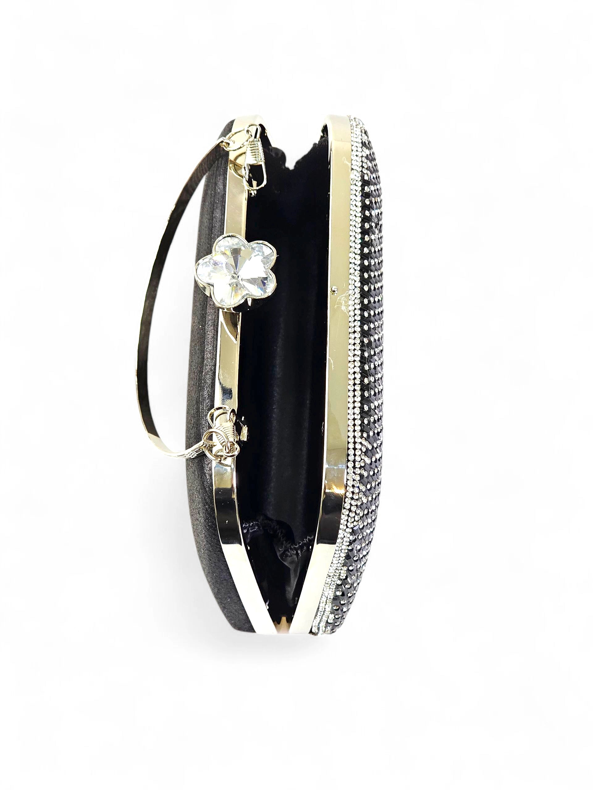 Bolsa Clutch Cristal Preto 027