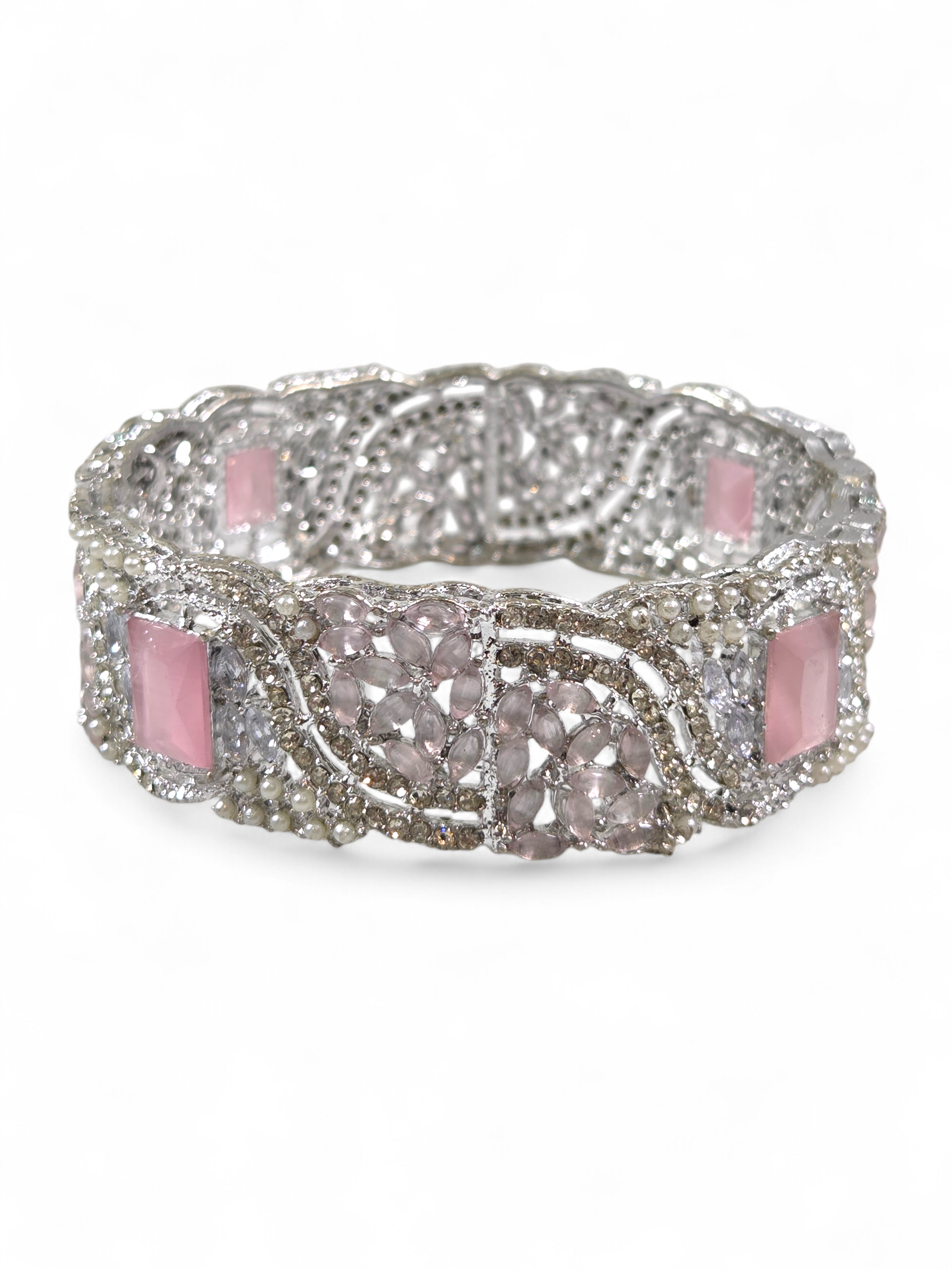 Bracelete Folheado Semi Joia Prata #1023