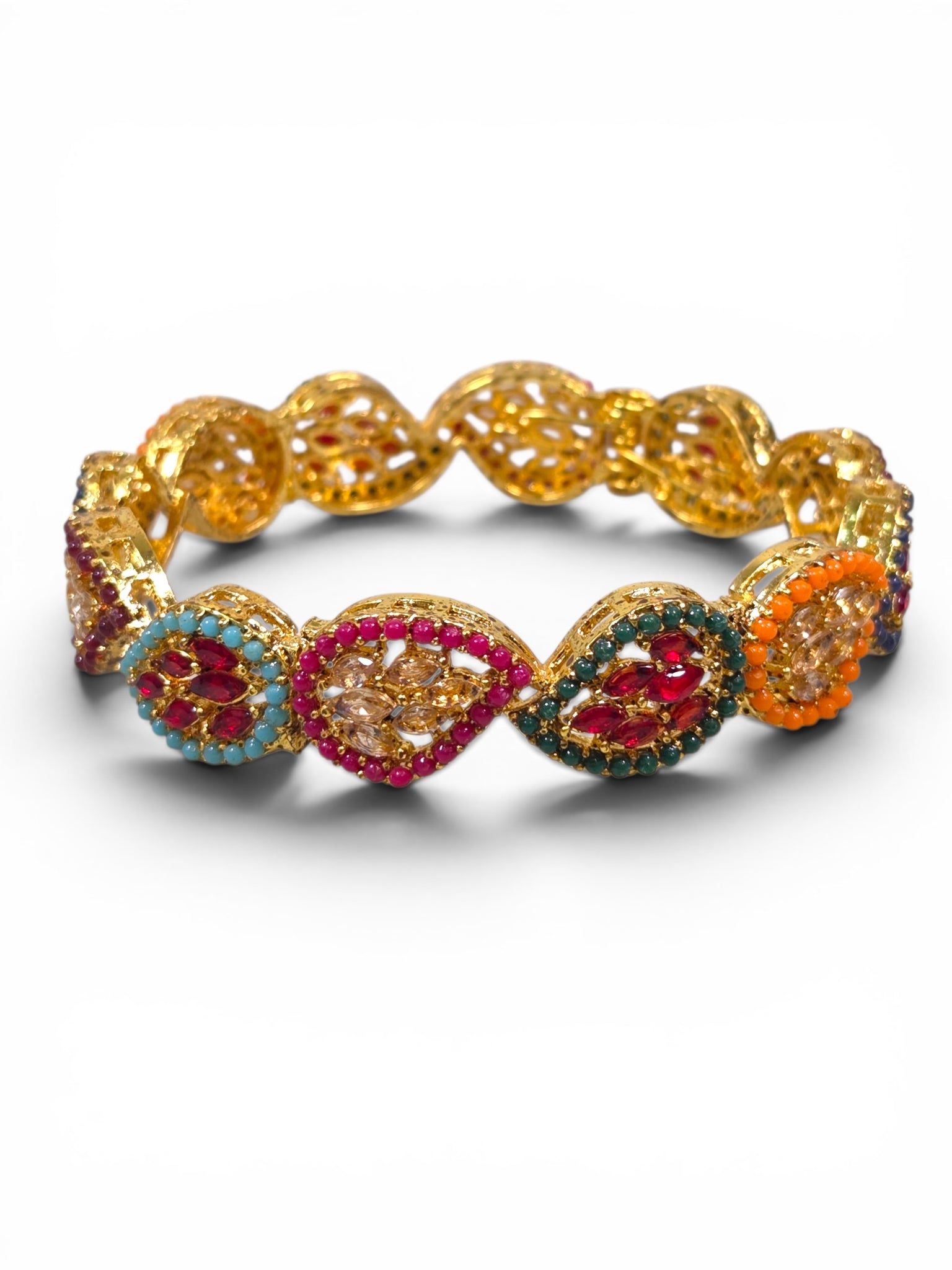 Bracelete Folheado Semi Joia Dourado #1091
