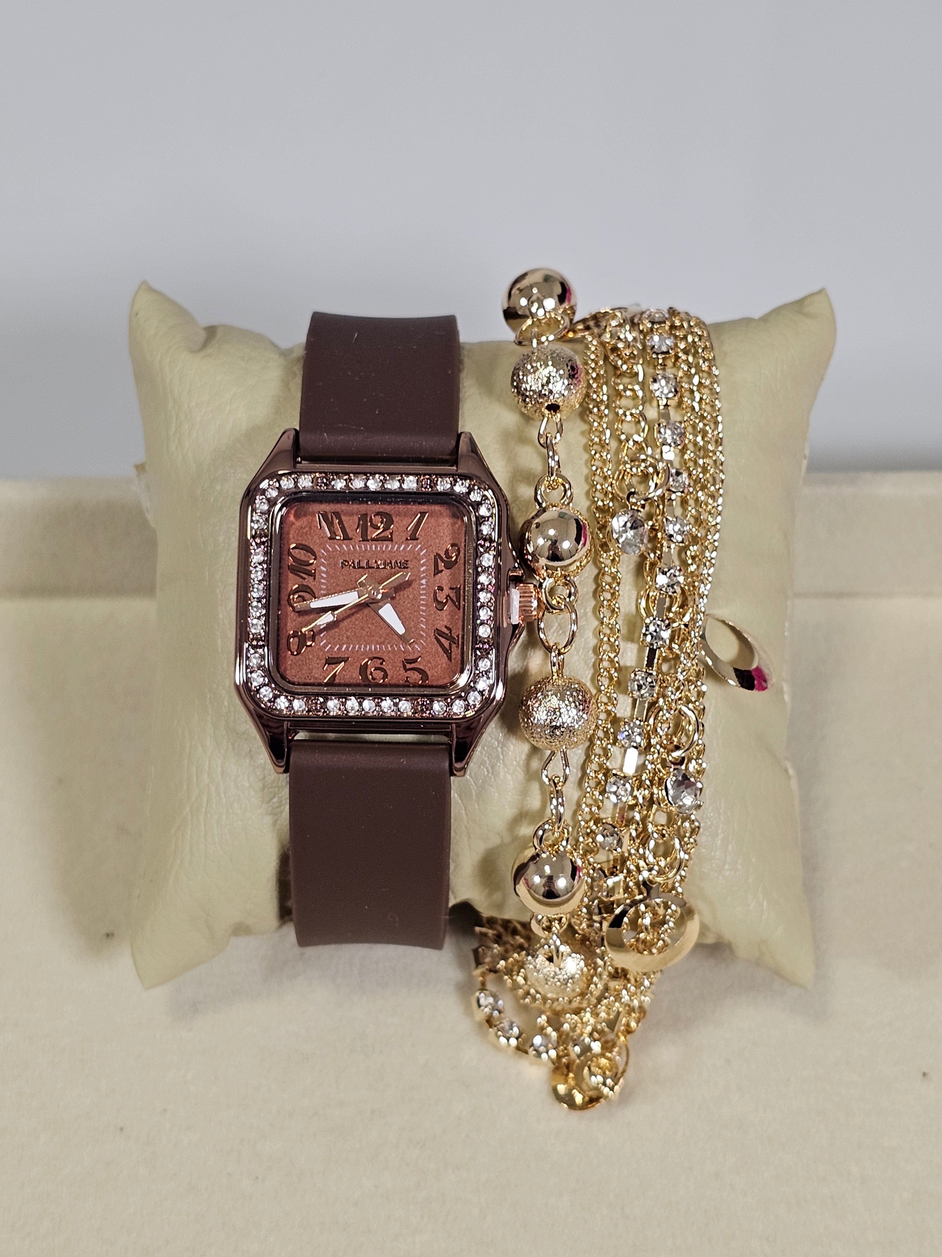 Relógio Prova d’Água com Pulseira Folheada 012