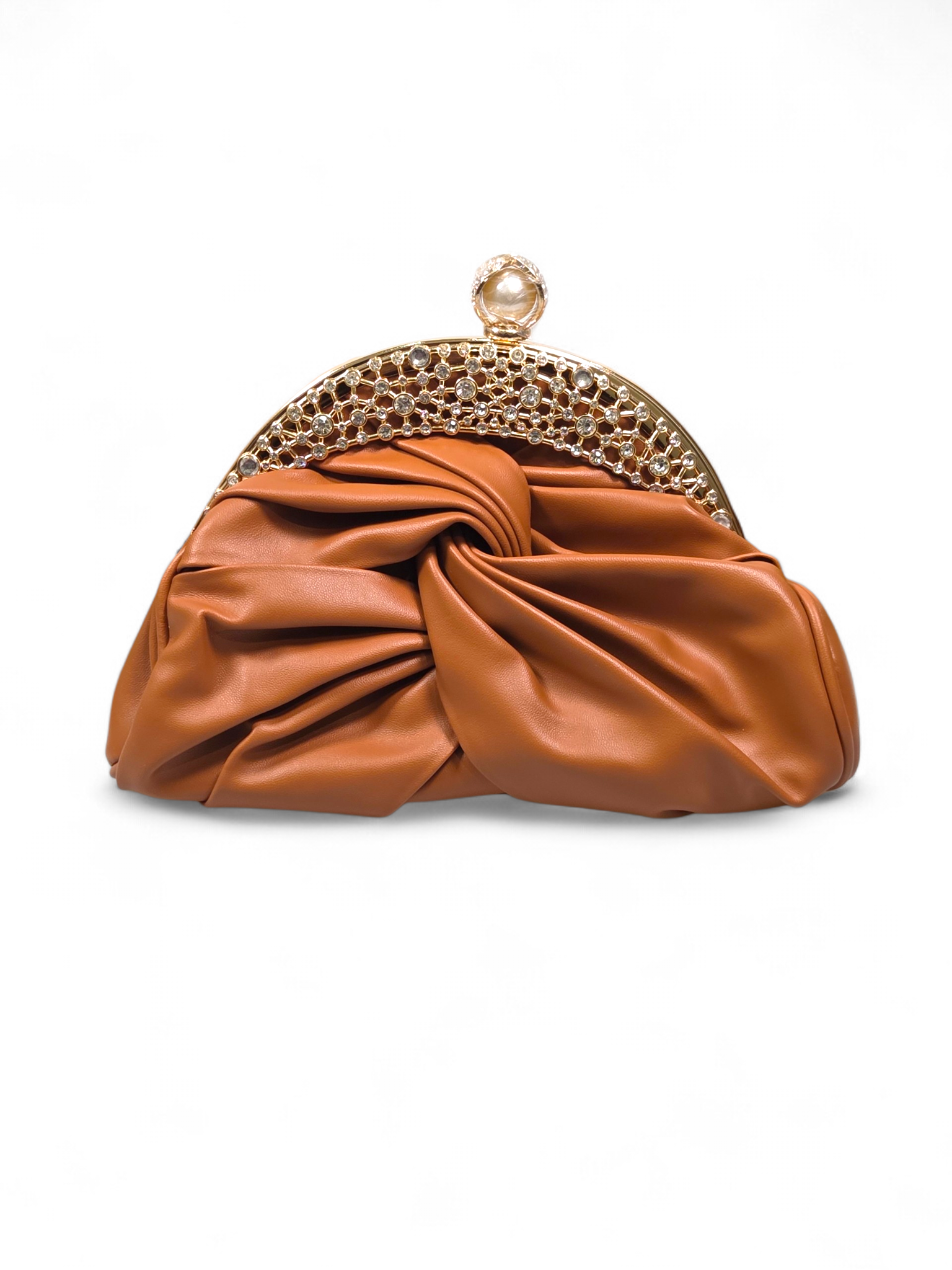 Bolsa Clutch Cristal Marrom 1075