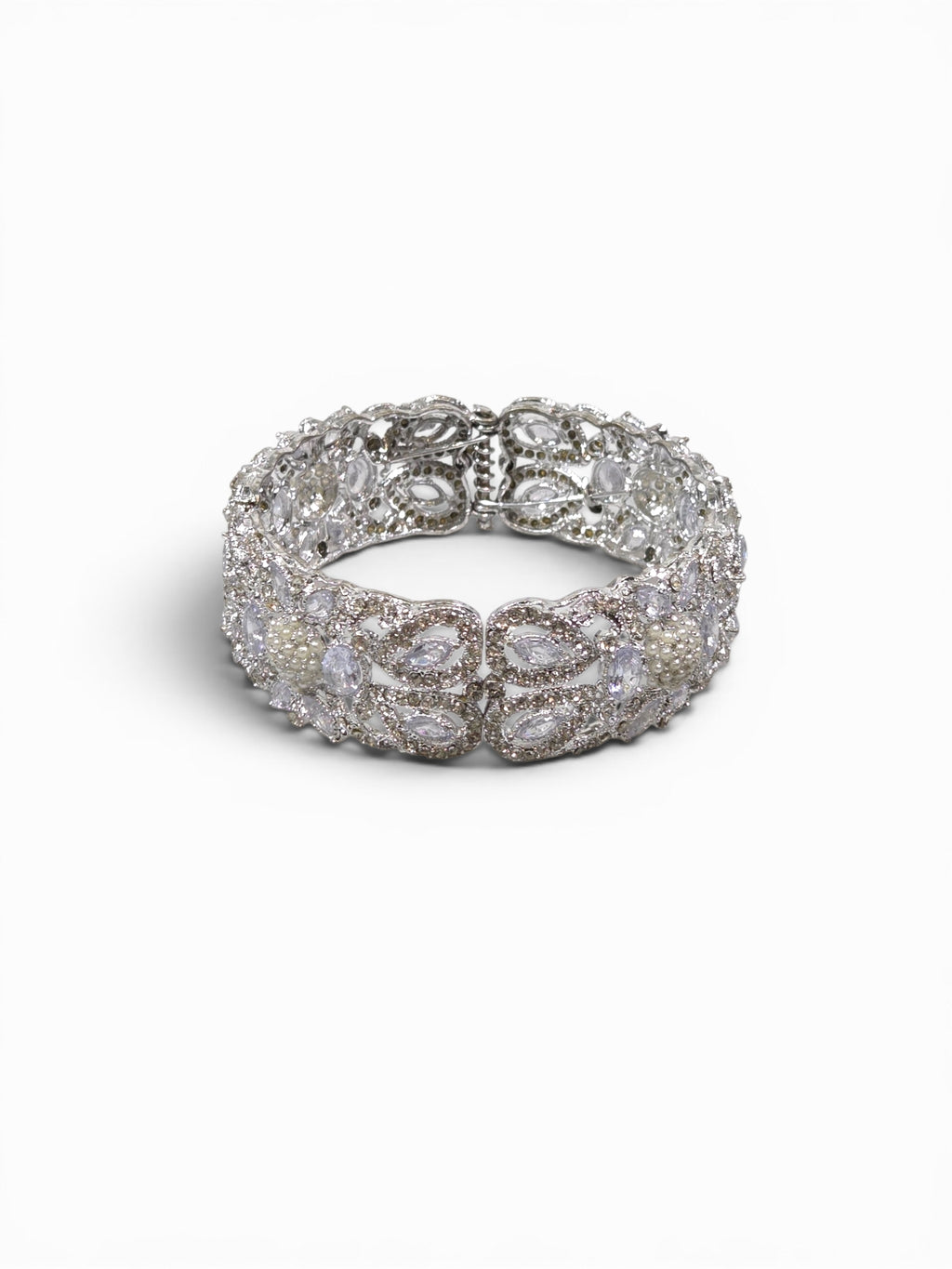 Bracelete Folheado Semi Joia Prata #1093