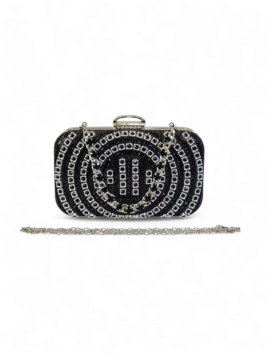 Bolsa Clutch Cristal Preto 019