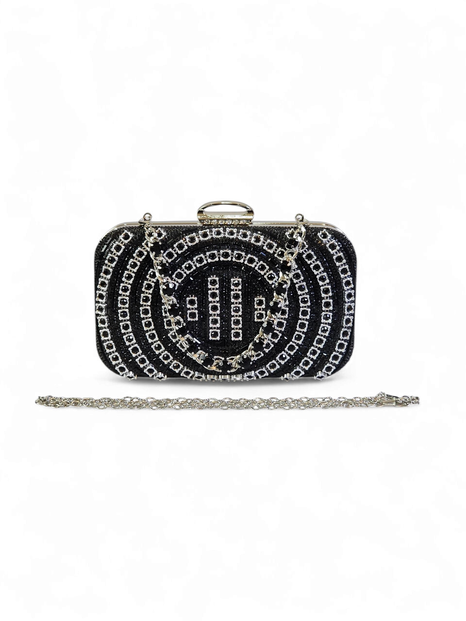 Bolsa Clutch Cristal Preto 1019