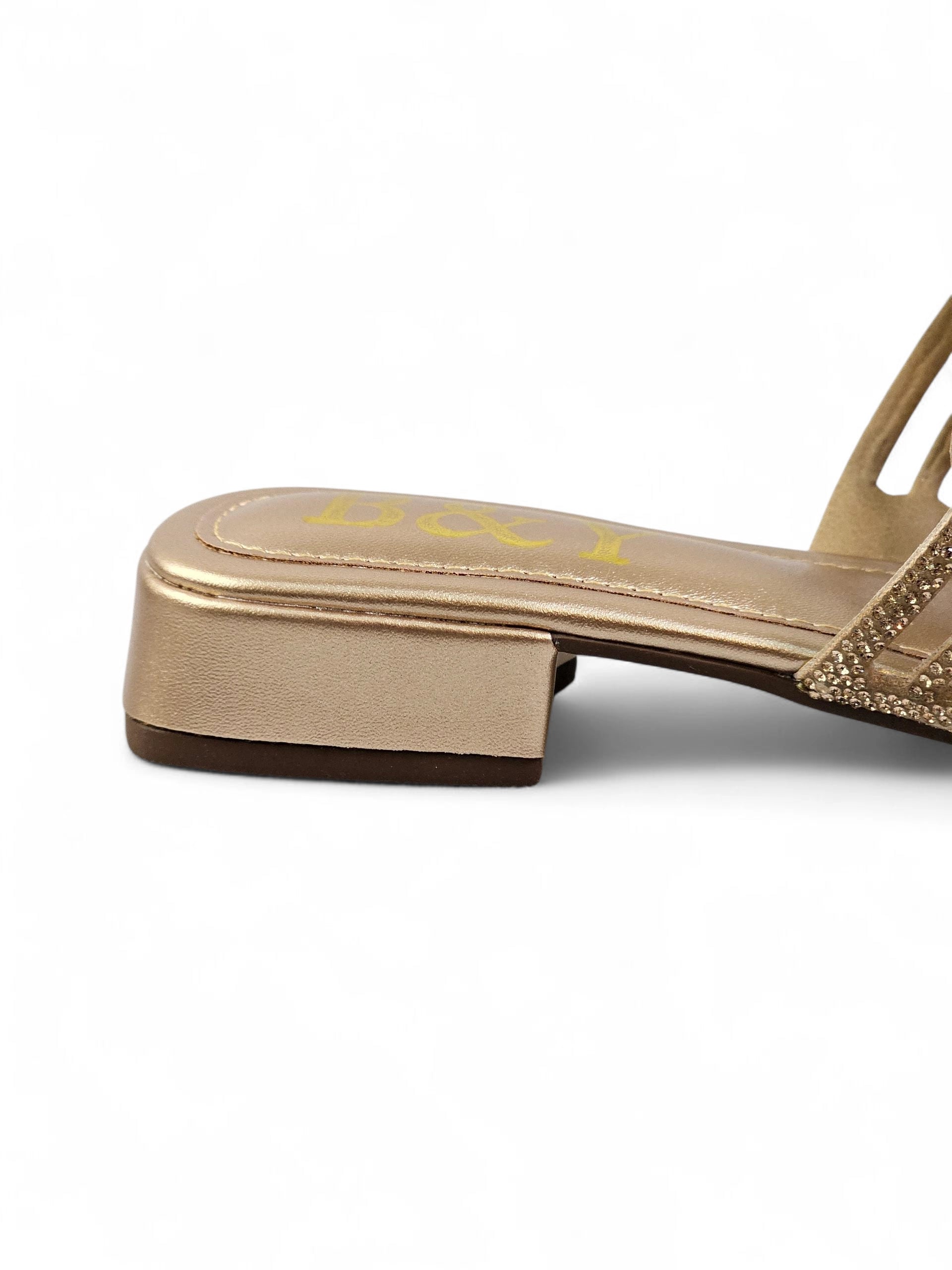 Tamanco 3001 Bronze Salto Baixo 2 cm