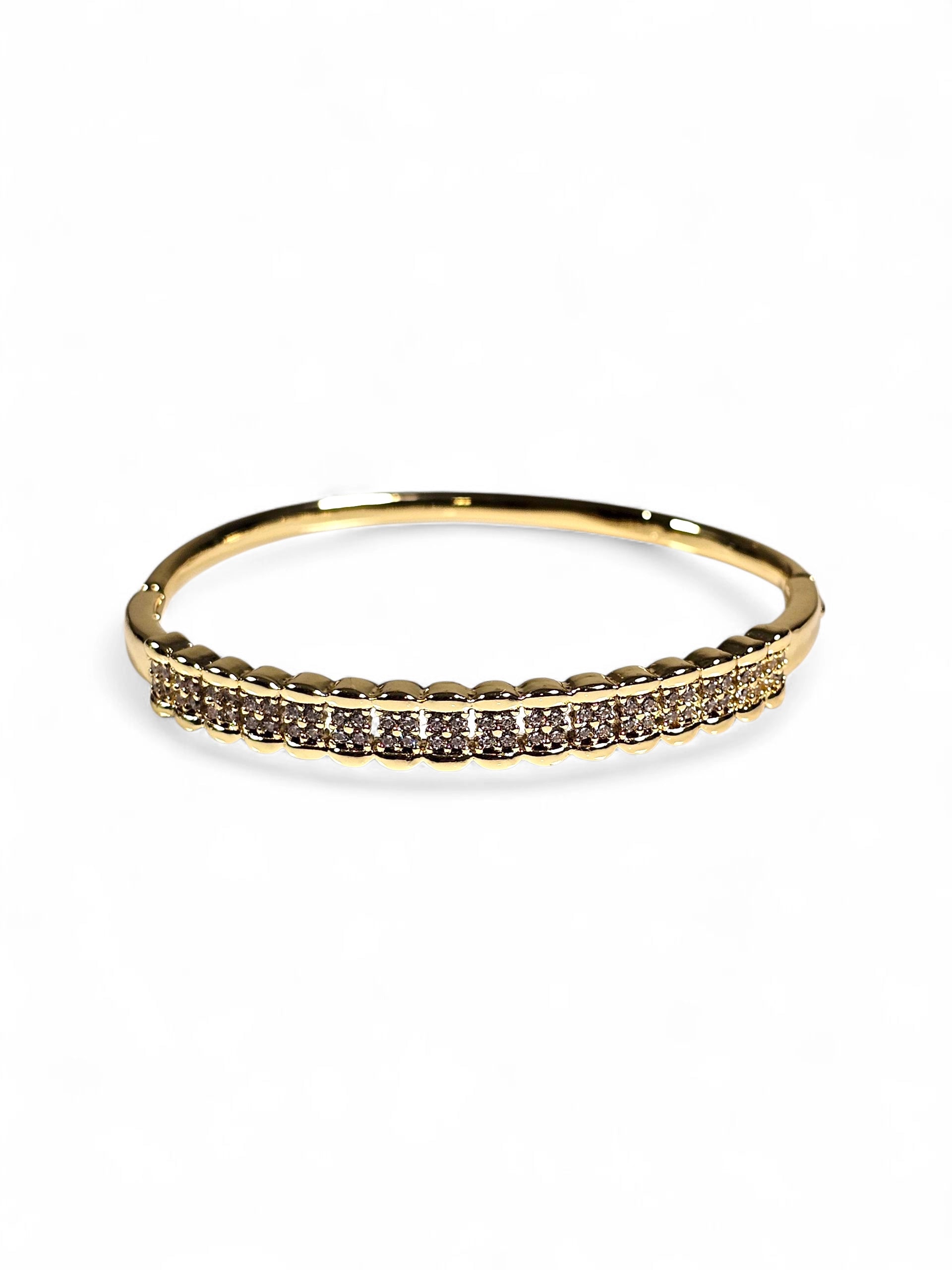 Pulseira Cristal Zirconia Dourada 013