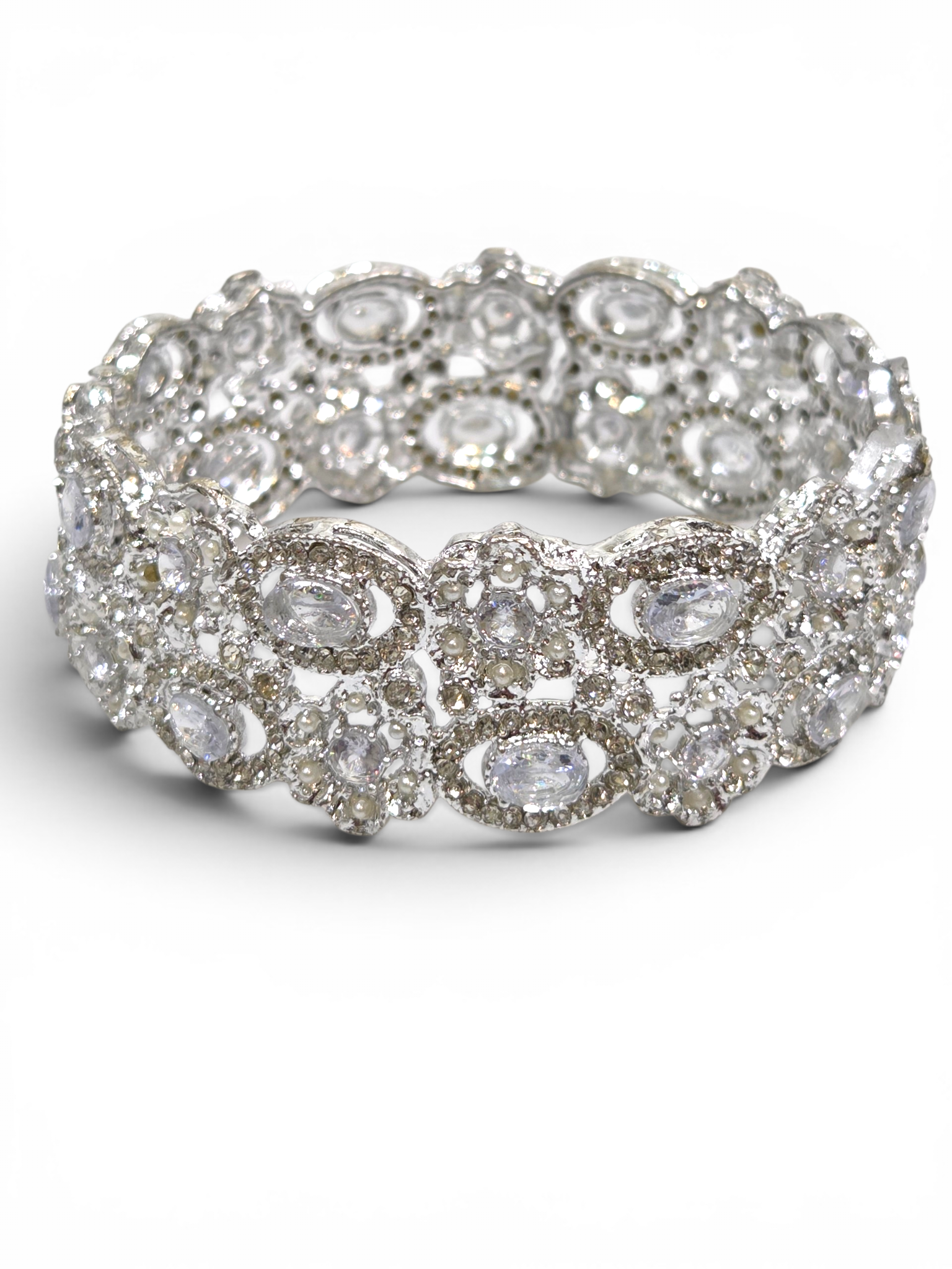 Bracelete Folheado Semi Joia Prata #2012