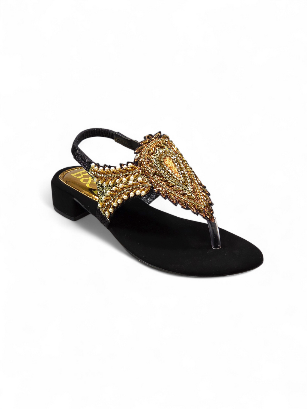 Sandália 9566 Preto Com Salto Bloco 3cm