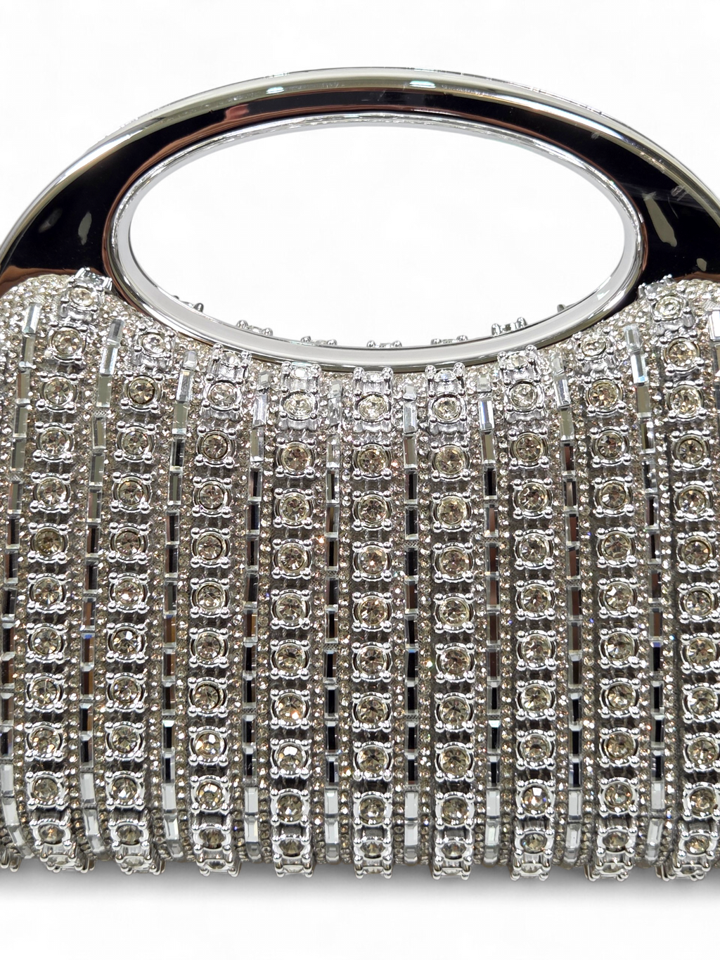 Bolsa Clutch Cristal Prata 1071