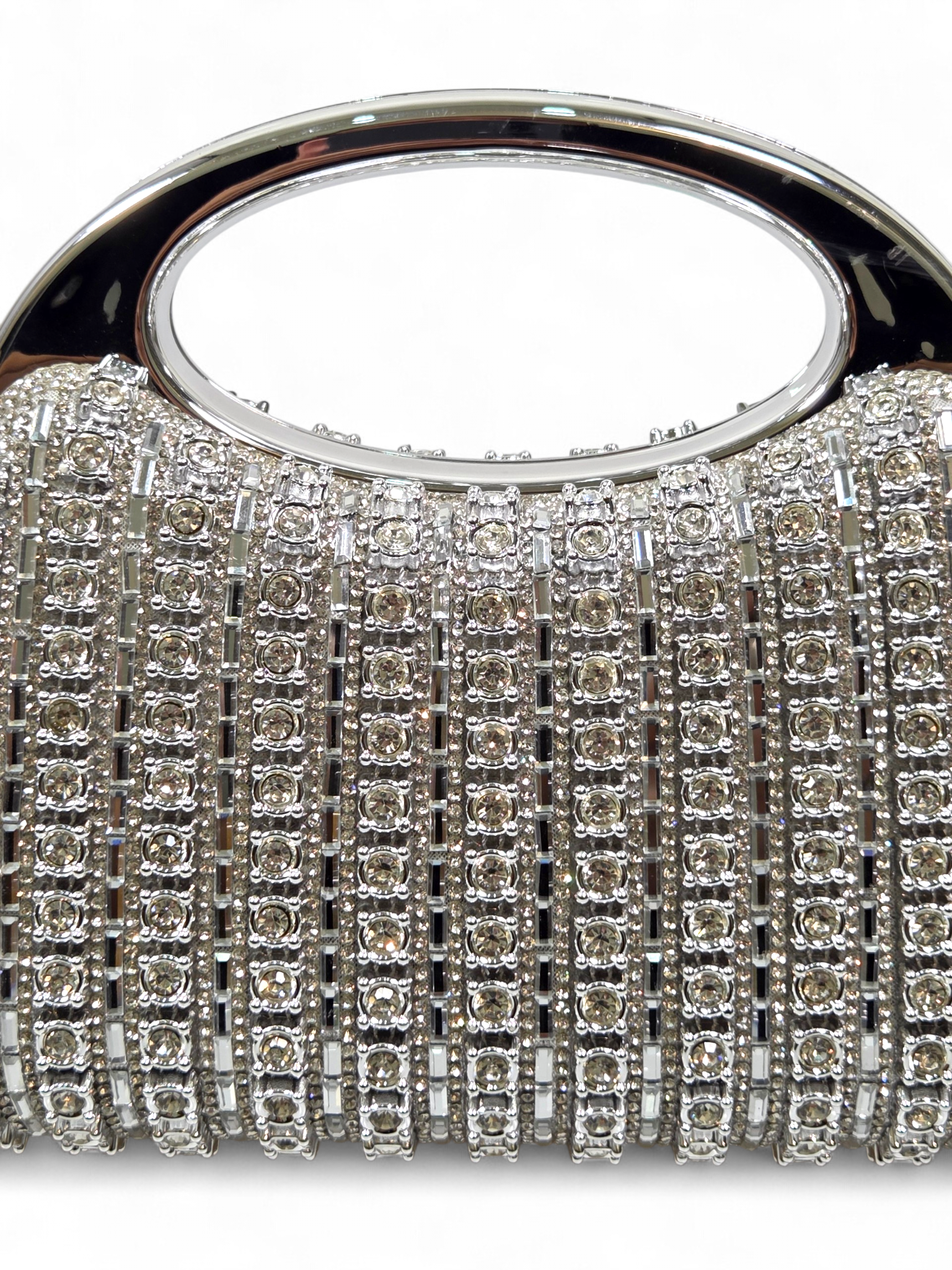 Bolsa Clutch Cristal Prata 1071