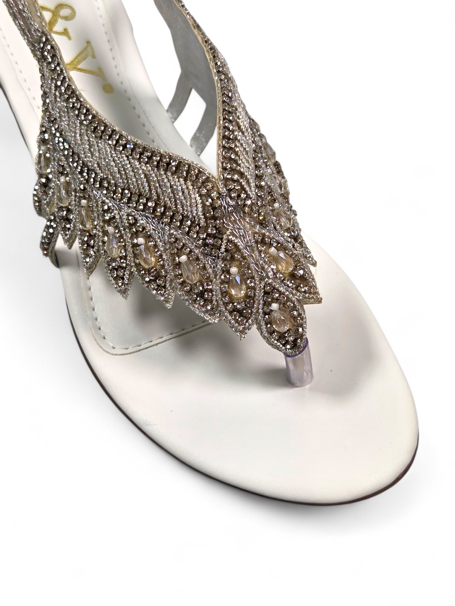 Sandália 9709 Branco Salto Bloco