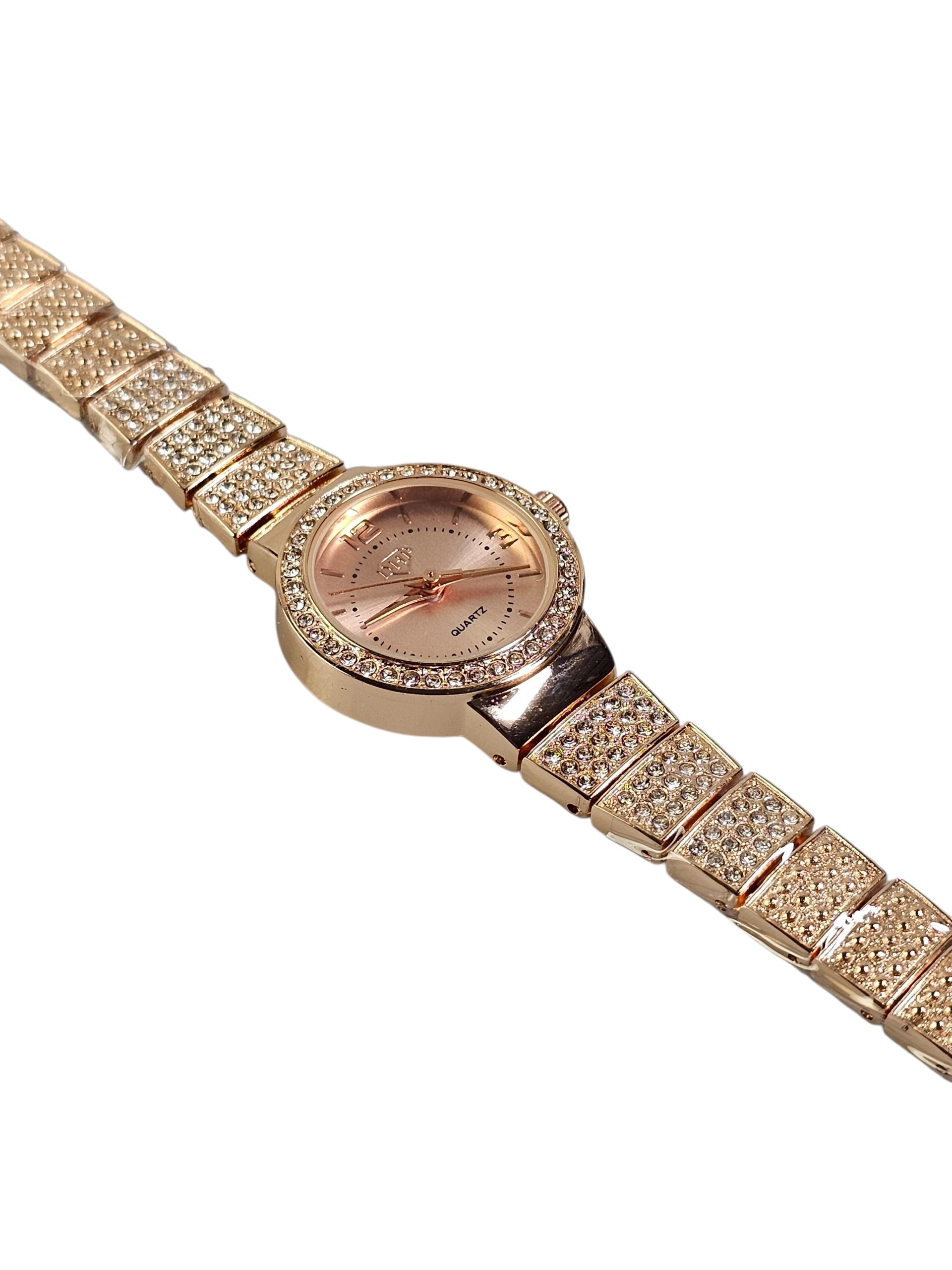 Relógio Prova d’Água com Pulseira Folheada 046