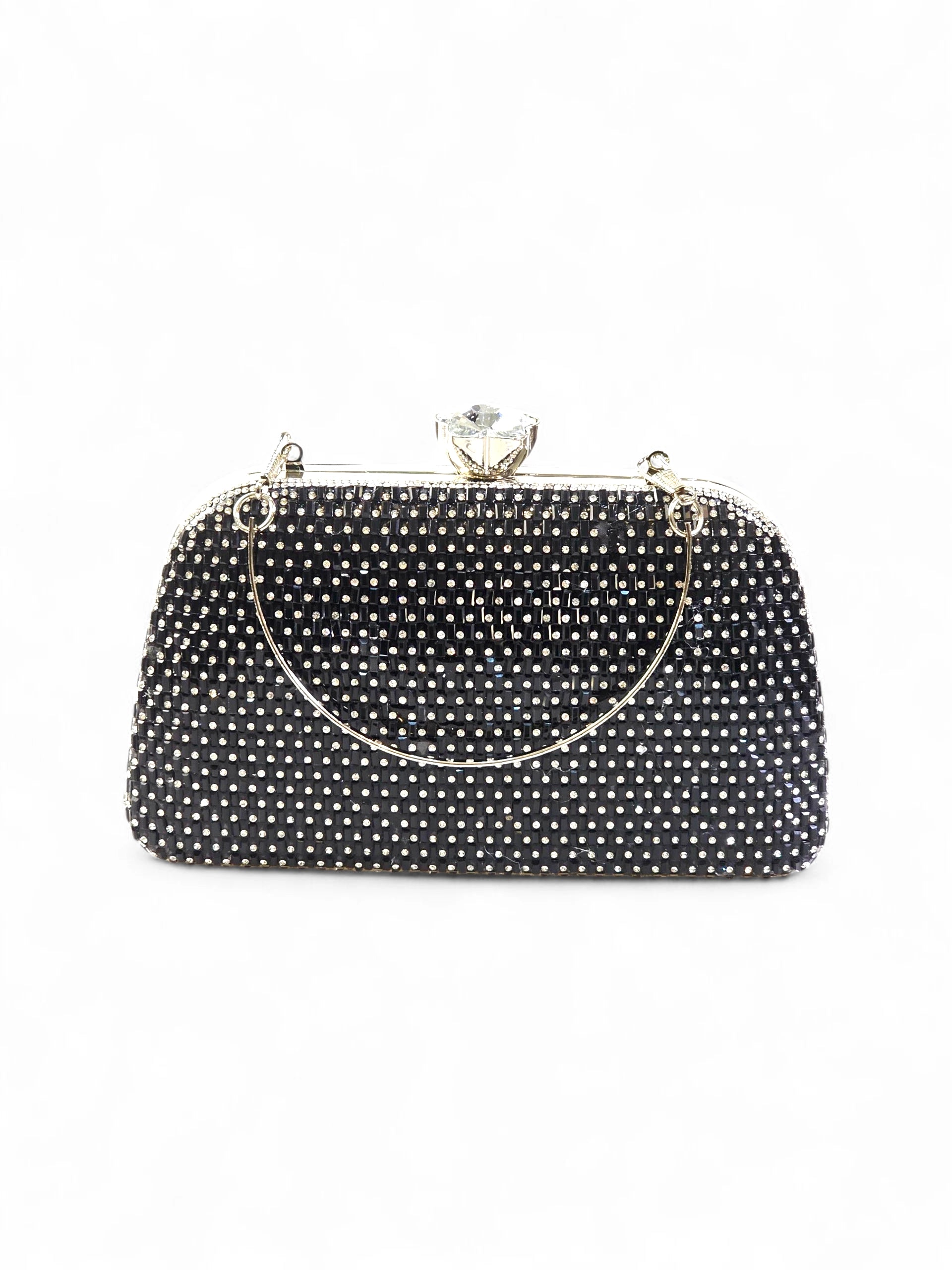 Bolsa Clutch Cristal Preto 027