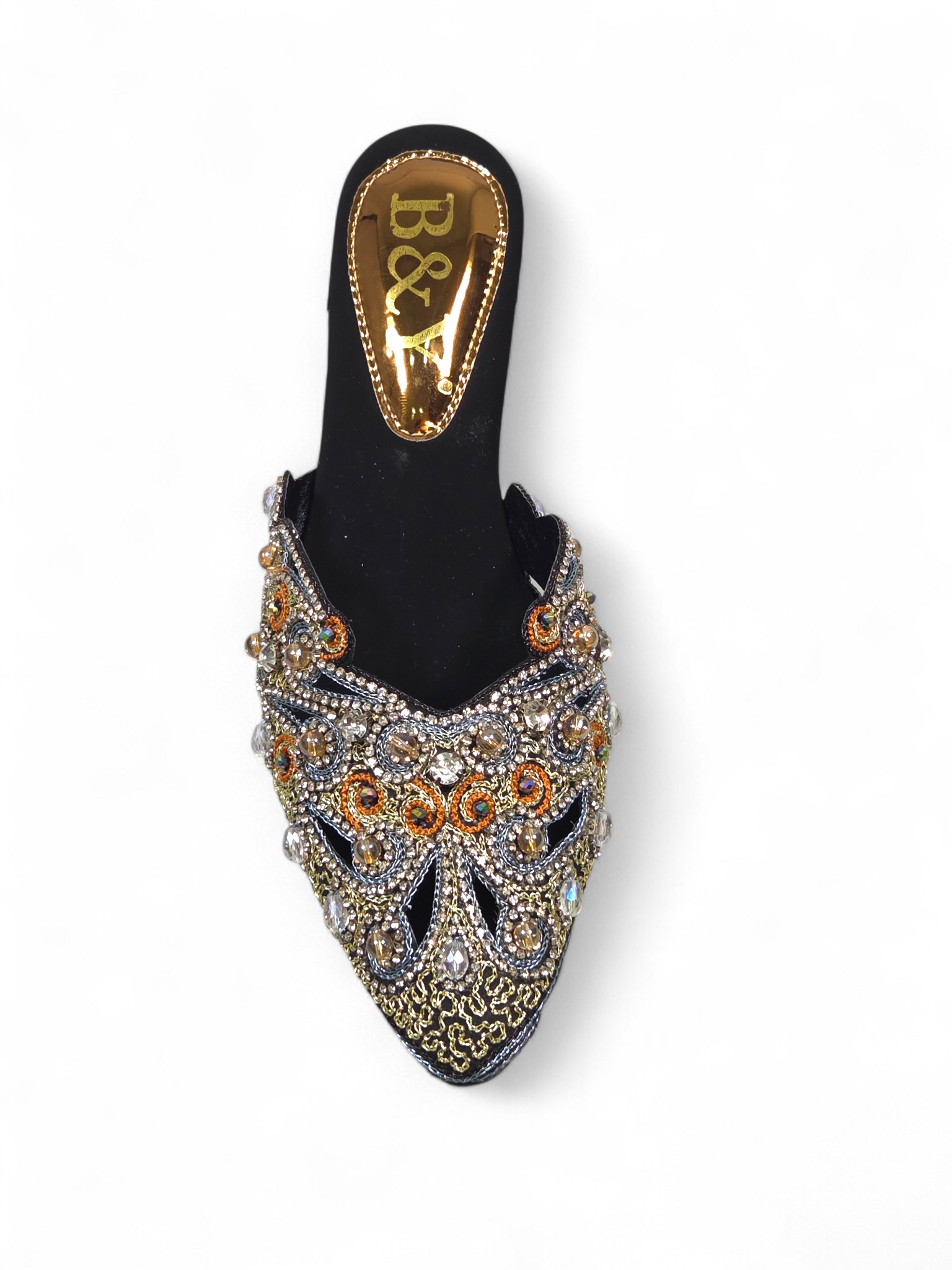 Mule 9697 Preto Toque de Ouro Salto Médio