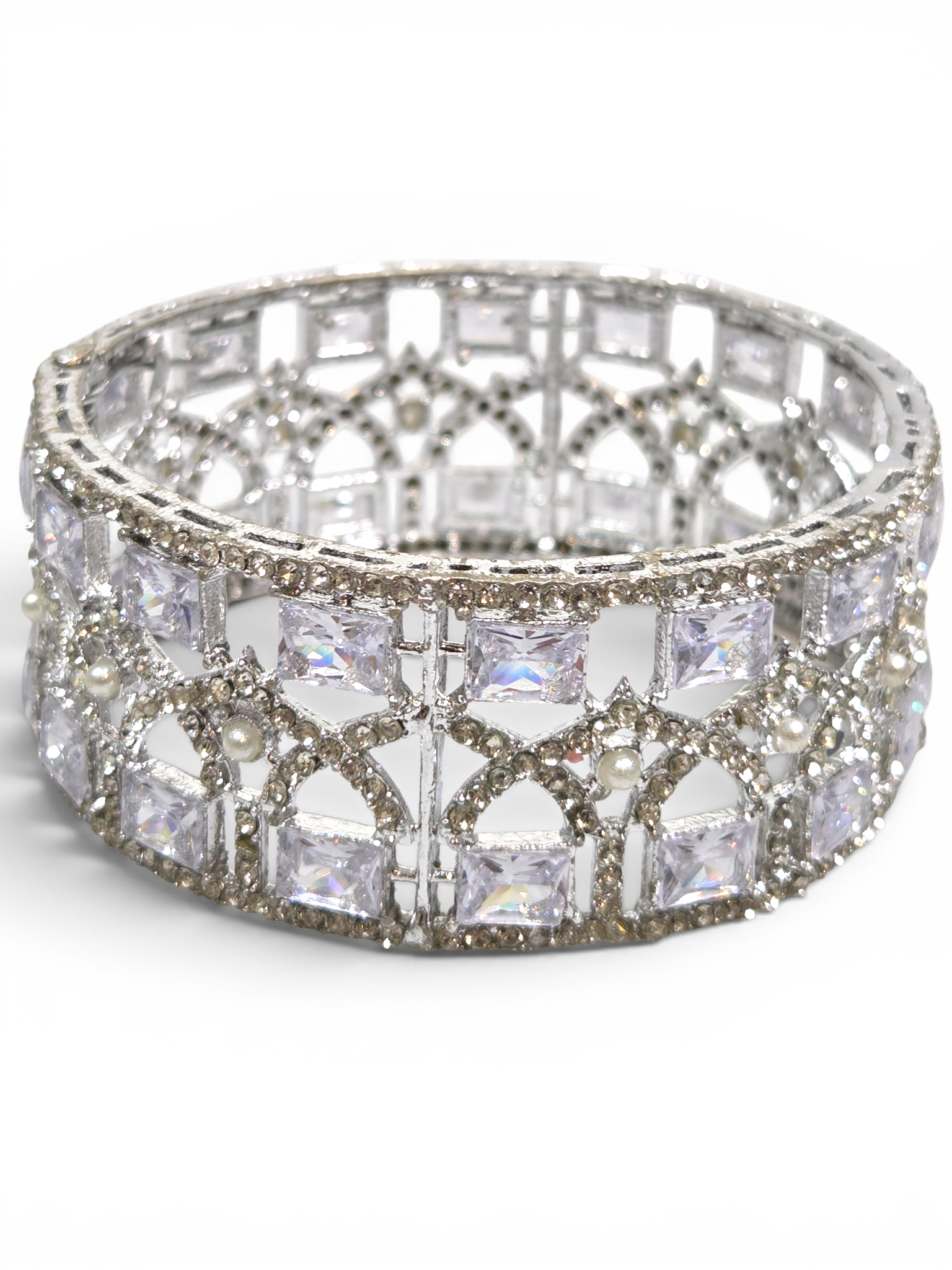 Bracelete Folheado Semi Joia Prata #2015