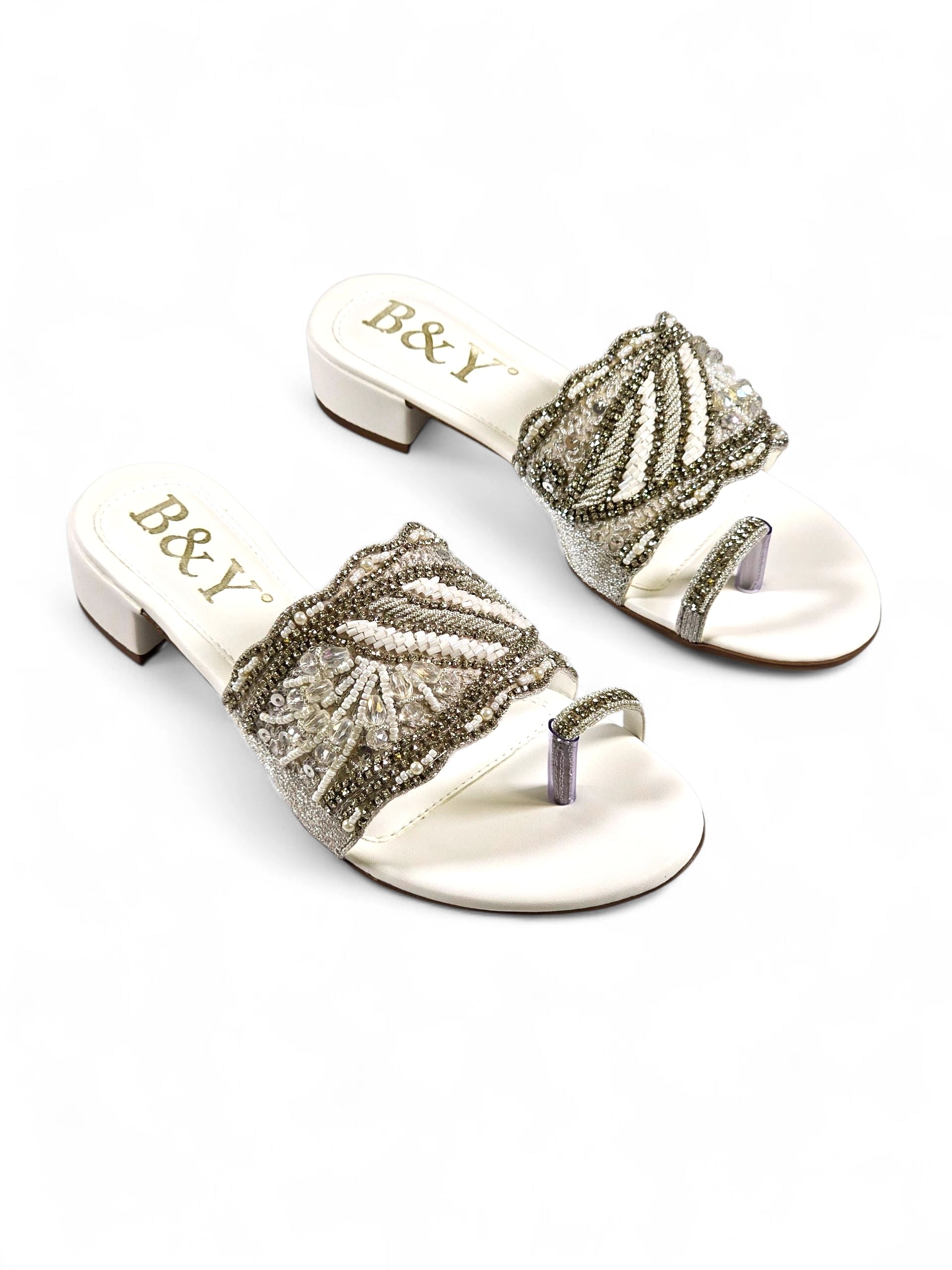 Tamanco 9431 Branco Salto Bloco