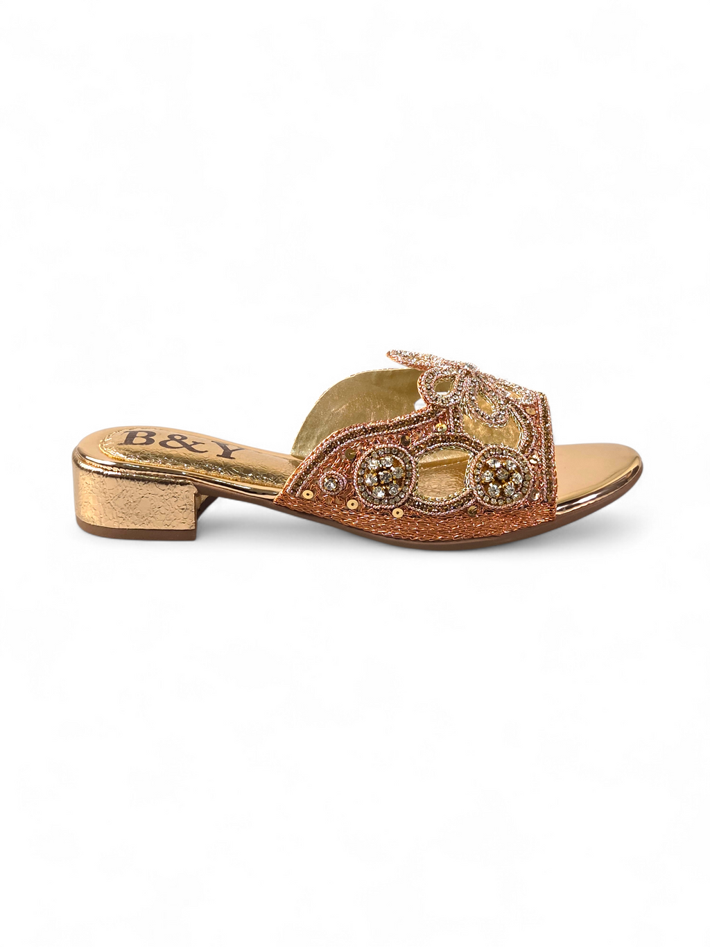 Tamanco 9412 Bronze Salto Bloco