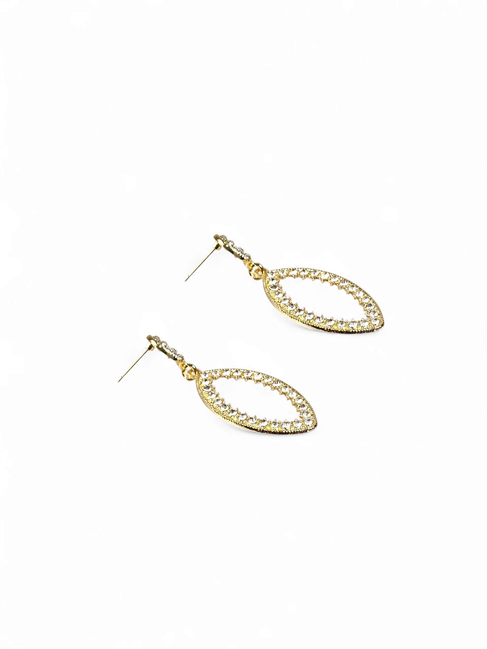 Brinco Cristal Dourado 039