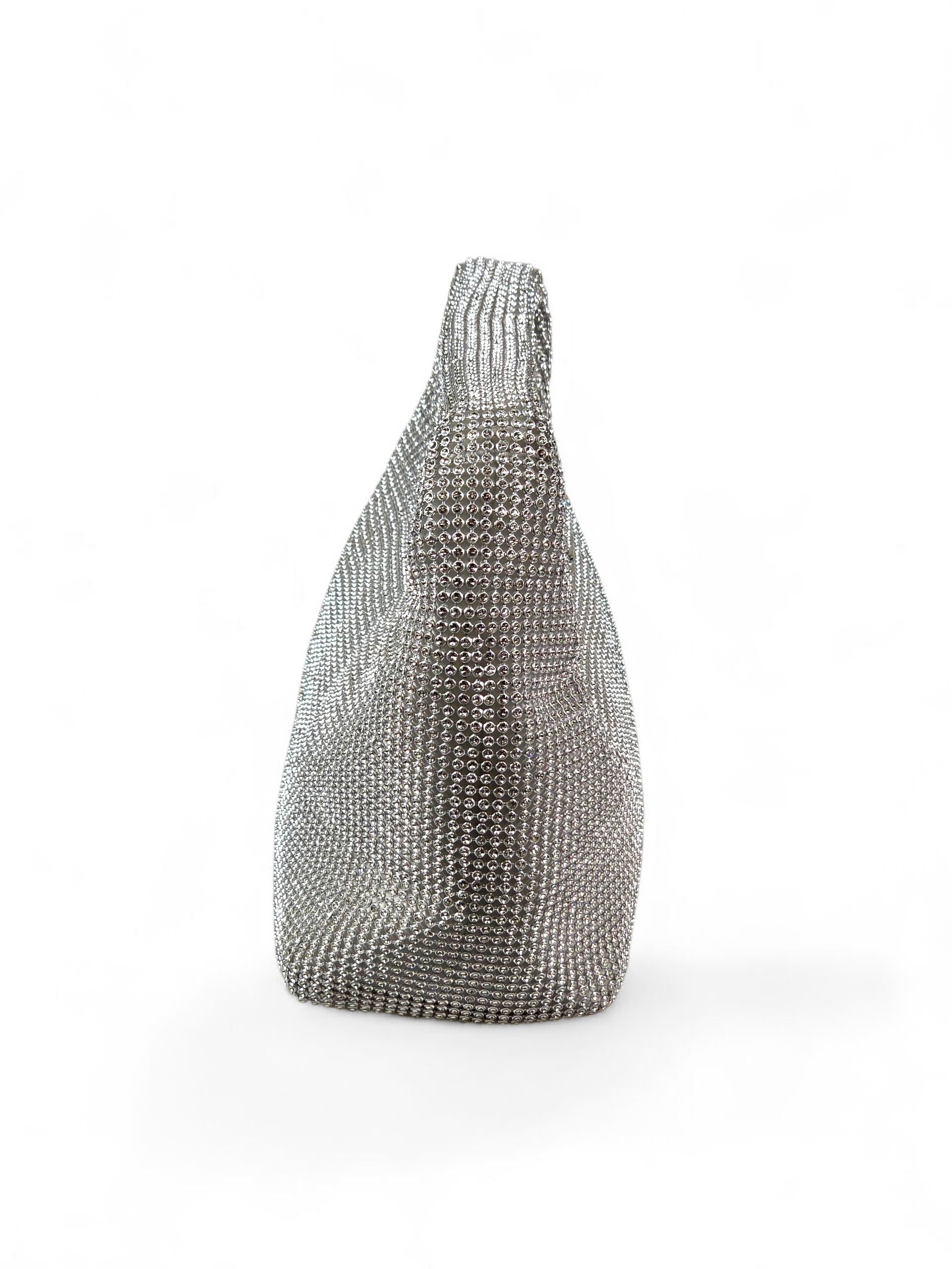 Bolsa Luxo Cristal Prata 1041