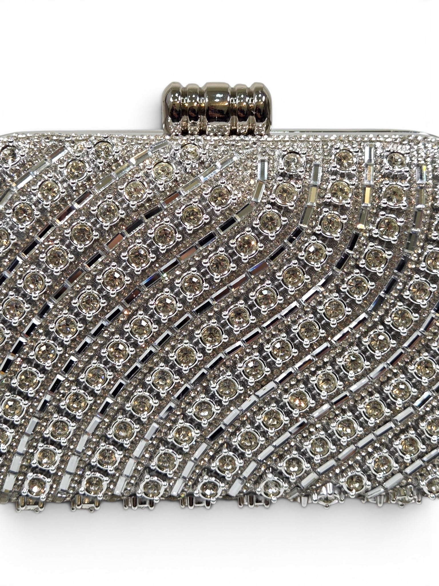 Bolsa Stella Clutch Cristal Prata 1087