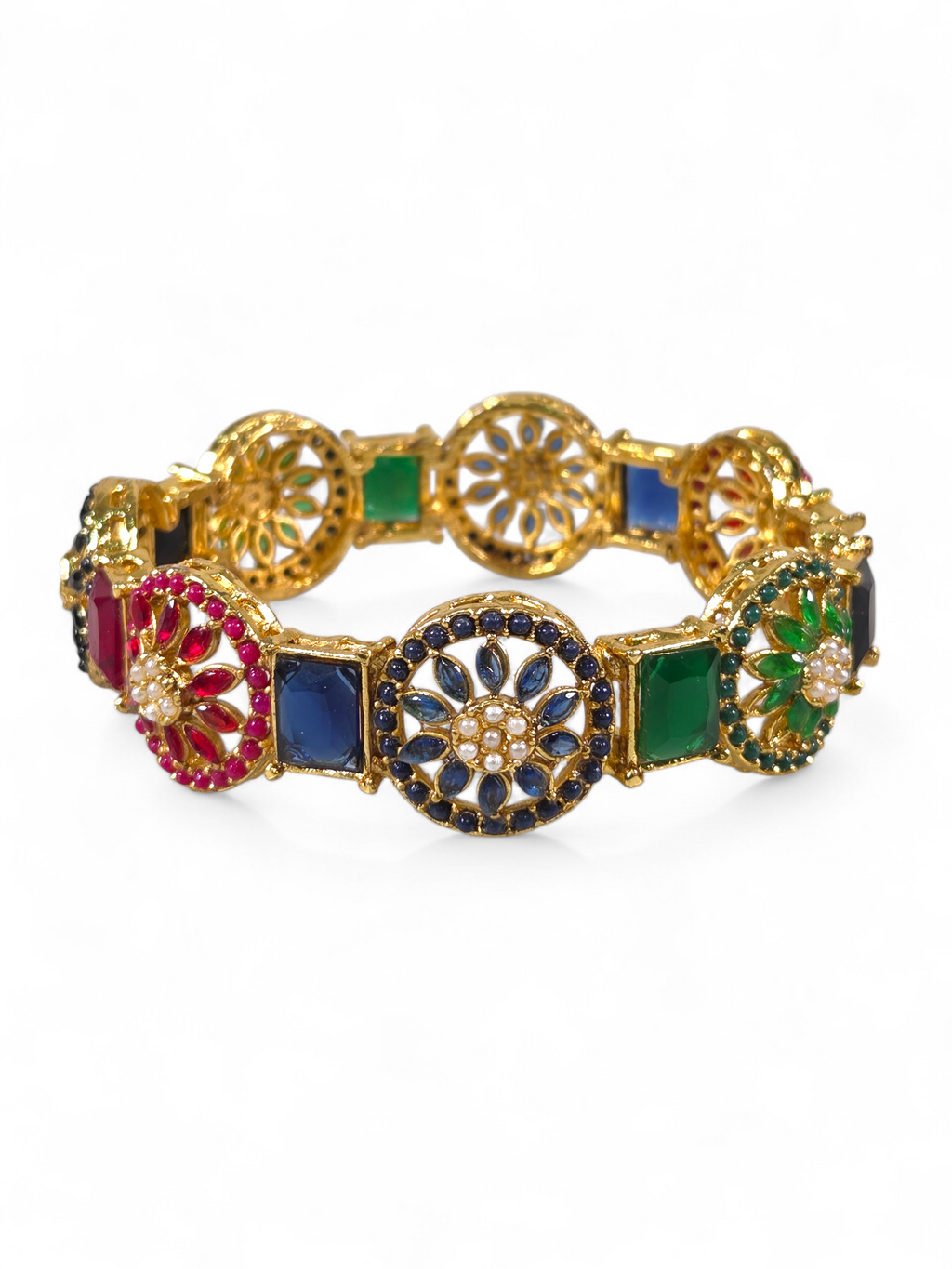 Bracelete Folheado Semi Joia Dourada #1039