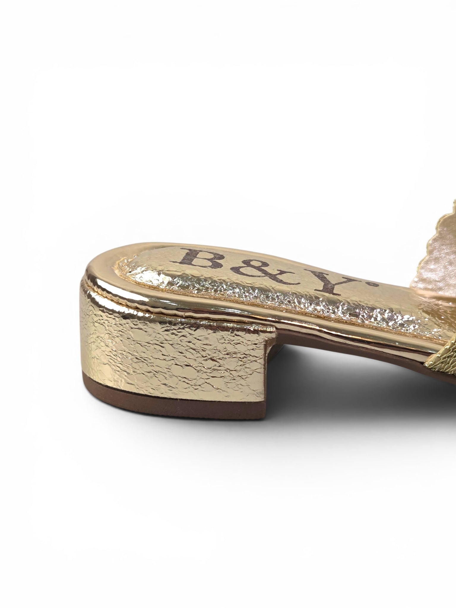 Chinelo 9830 Dourado Salto Bloco 3 cm