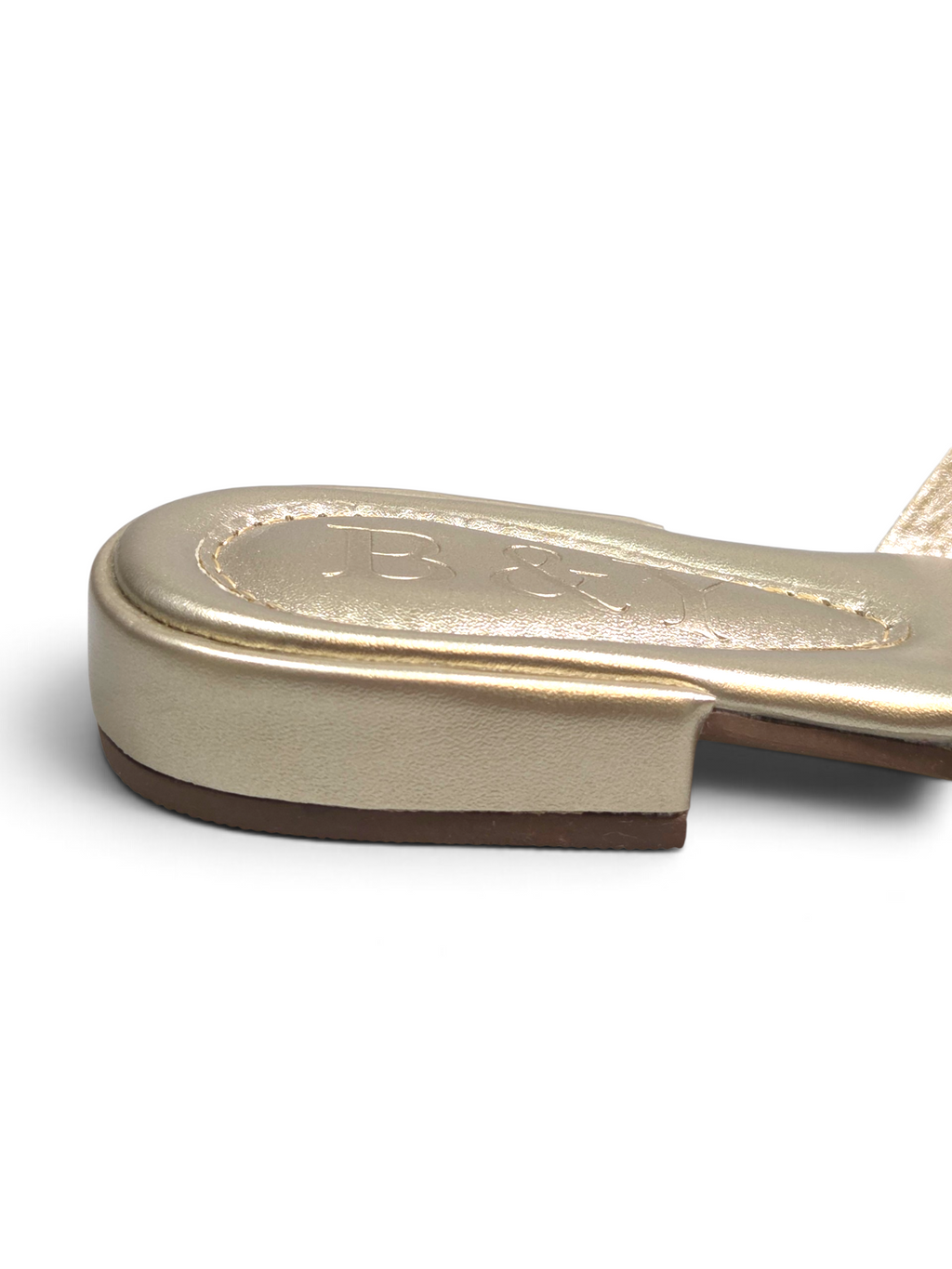 Mule 9212 Dourado Salto Baixo 2 Cm