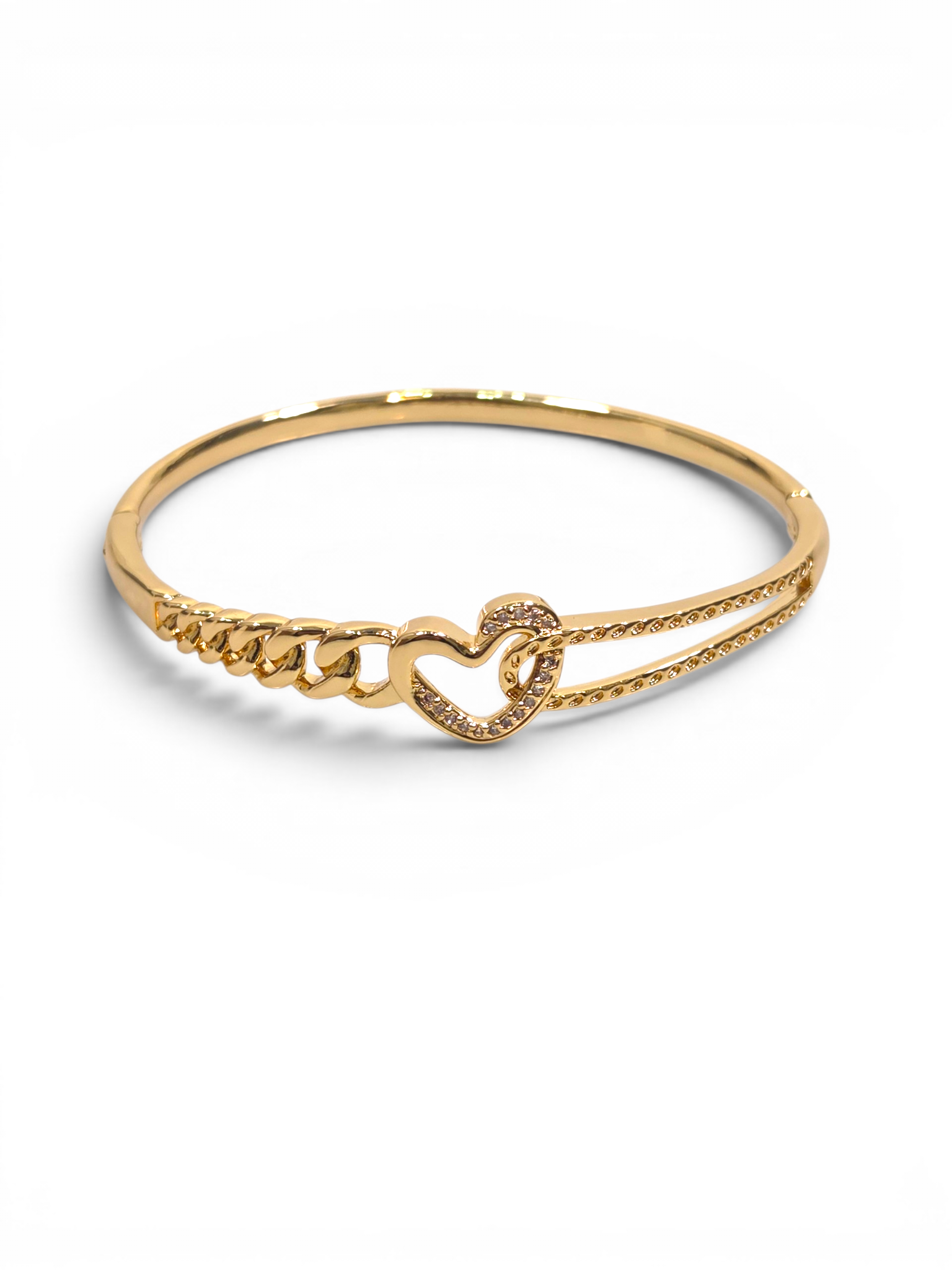 Pulseira Cristal Zirconia Dourada 2005