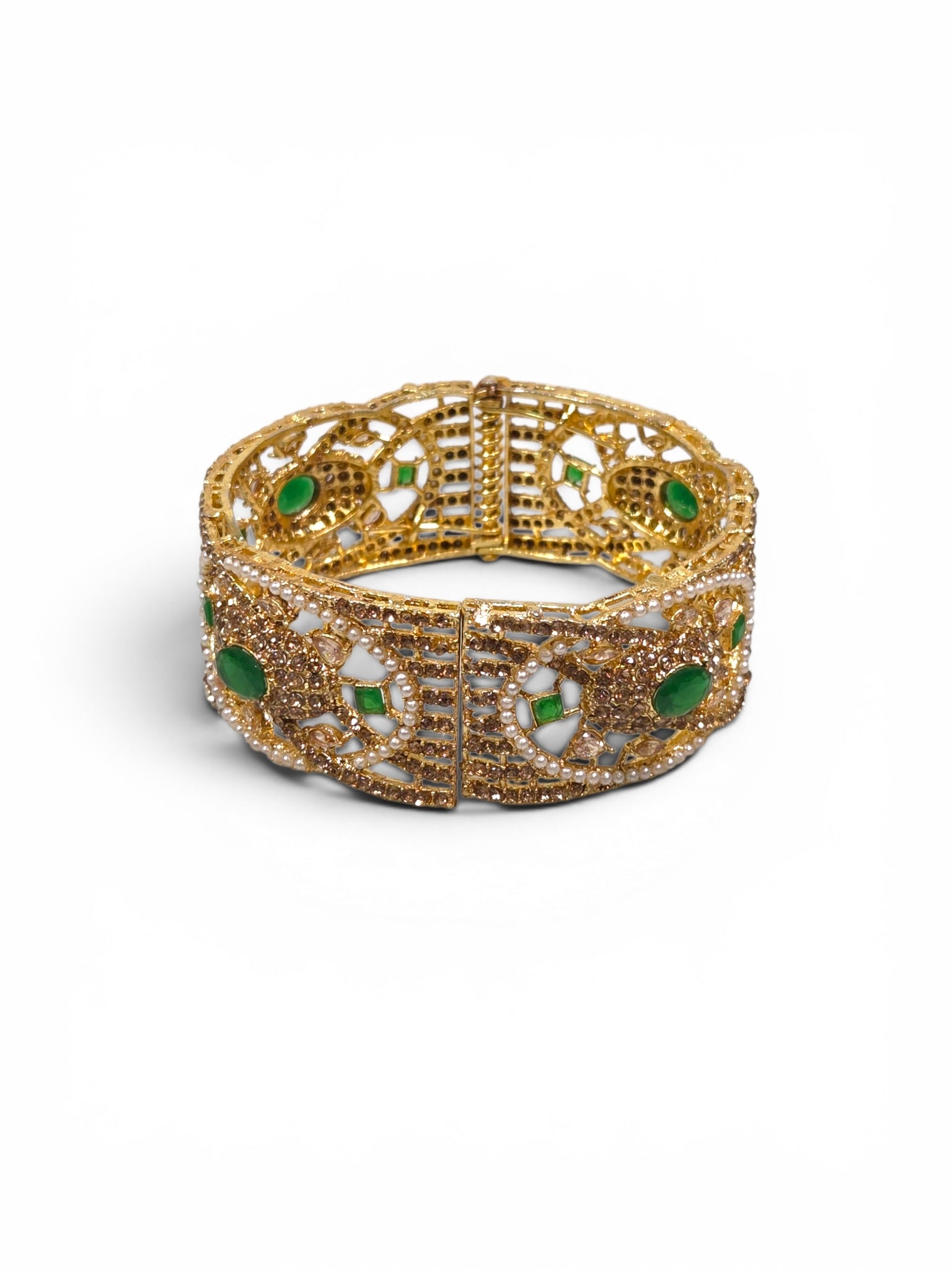 Bracelete Folheado Semi Joia Dourado #1104