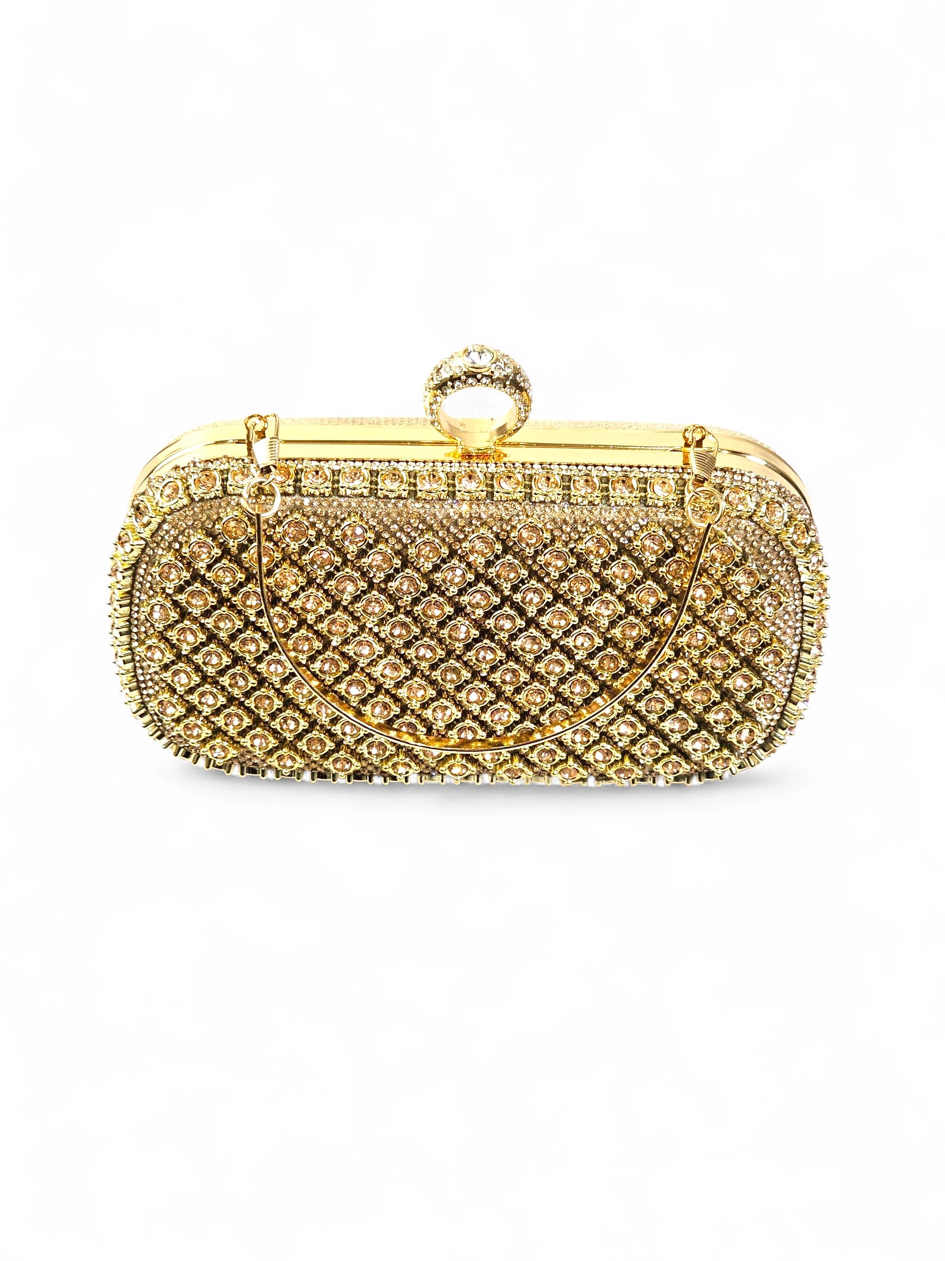 Bolsa Clutch Cristal Champagne 030