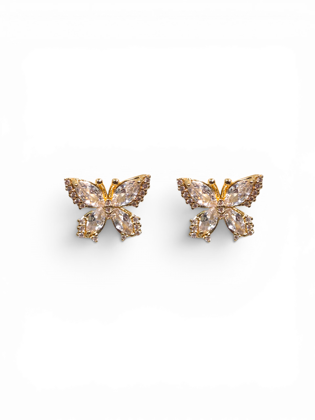 Brinco Cristal Zirconia Dourada #2027