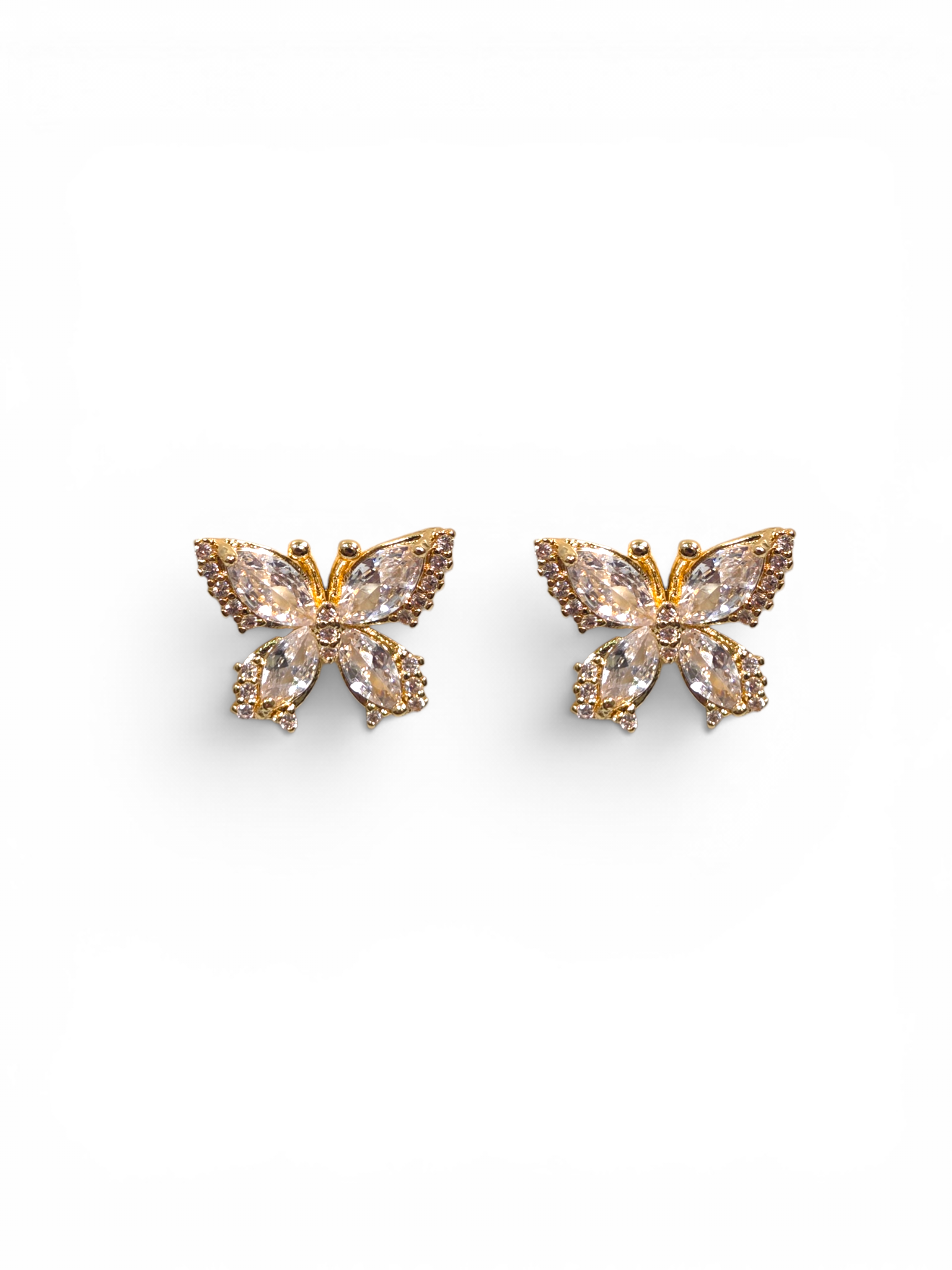 Brinco Cristal Zirconia Dourada #2027