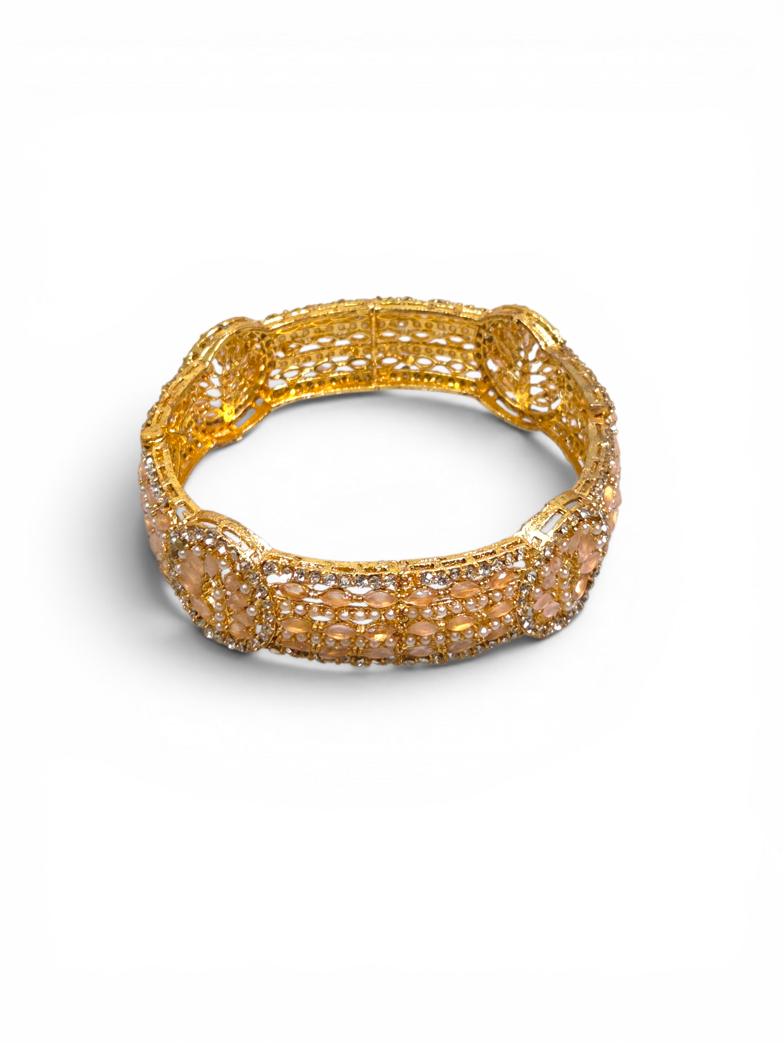 Bracelete Folheado Semi Joia Dourado #2018
