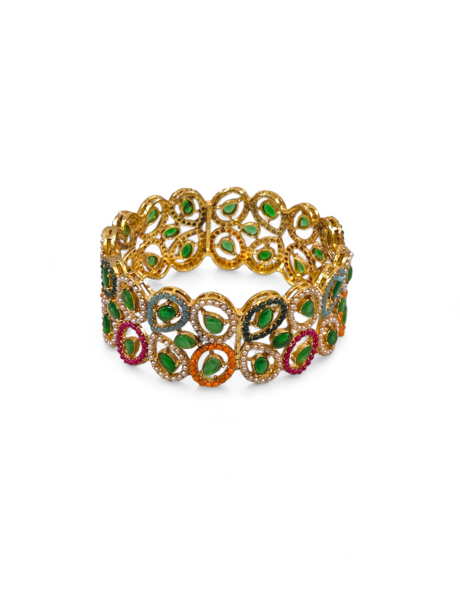 Bracelete Folheado Semi Joia Dourada #1058