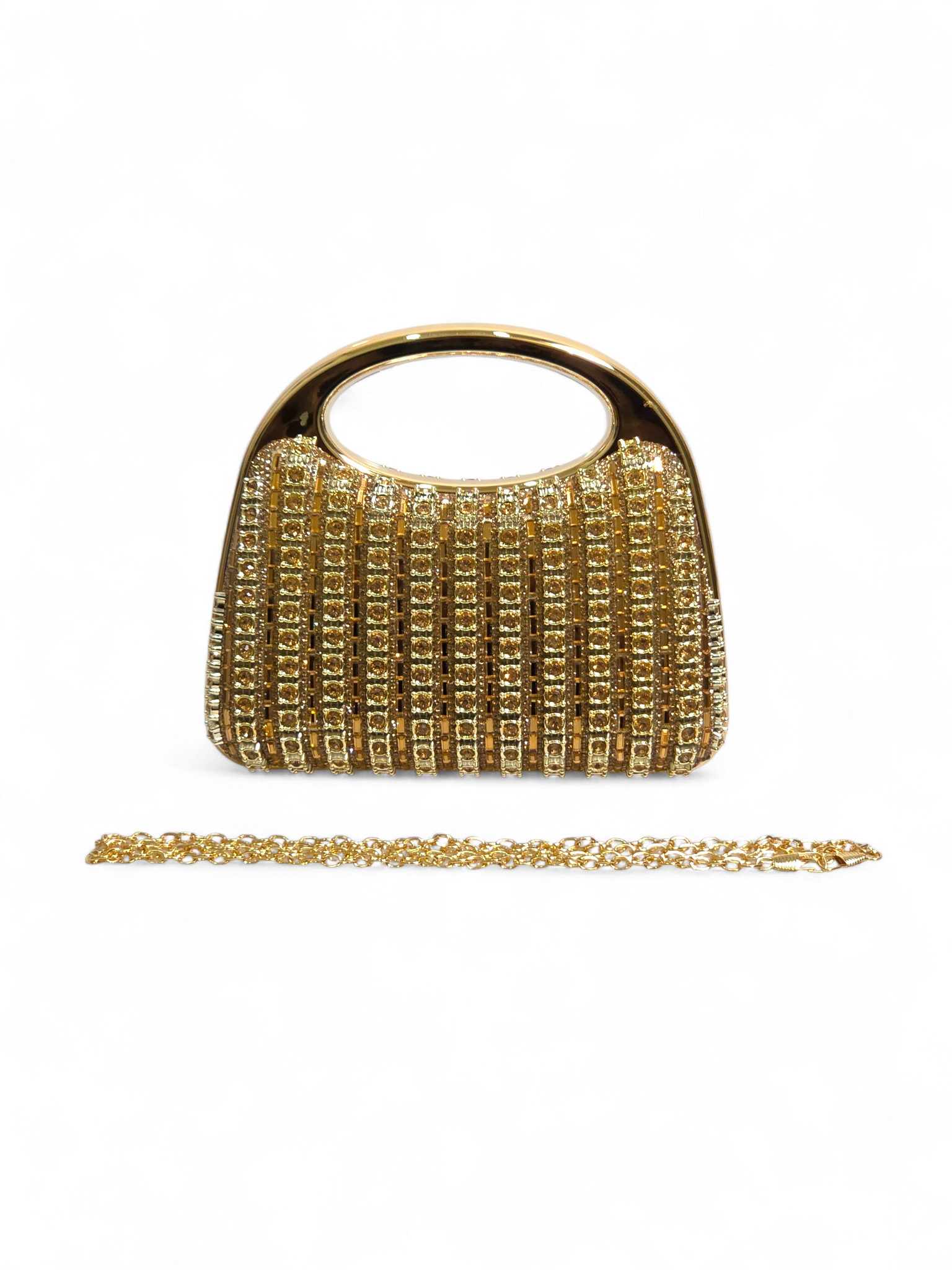Bolsa Clutch Cristal Dourado 1068