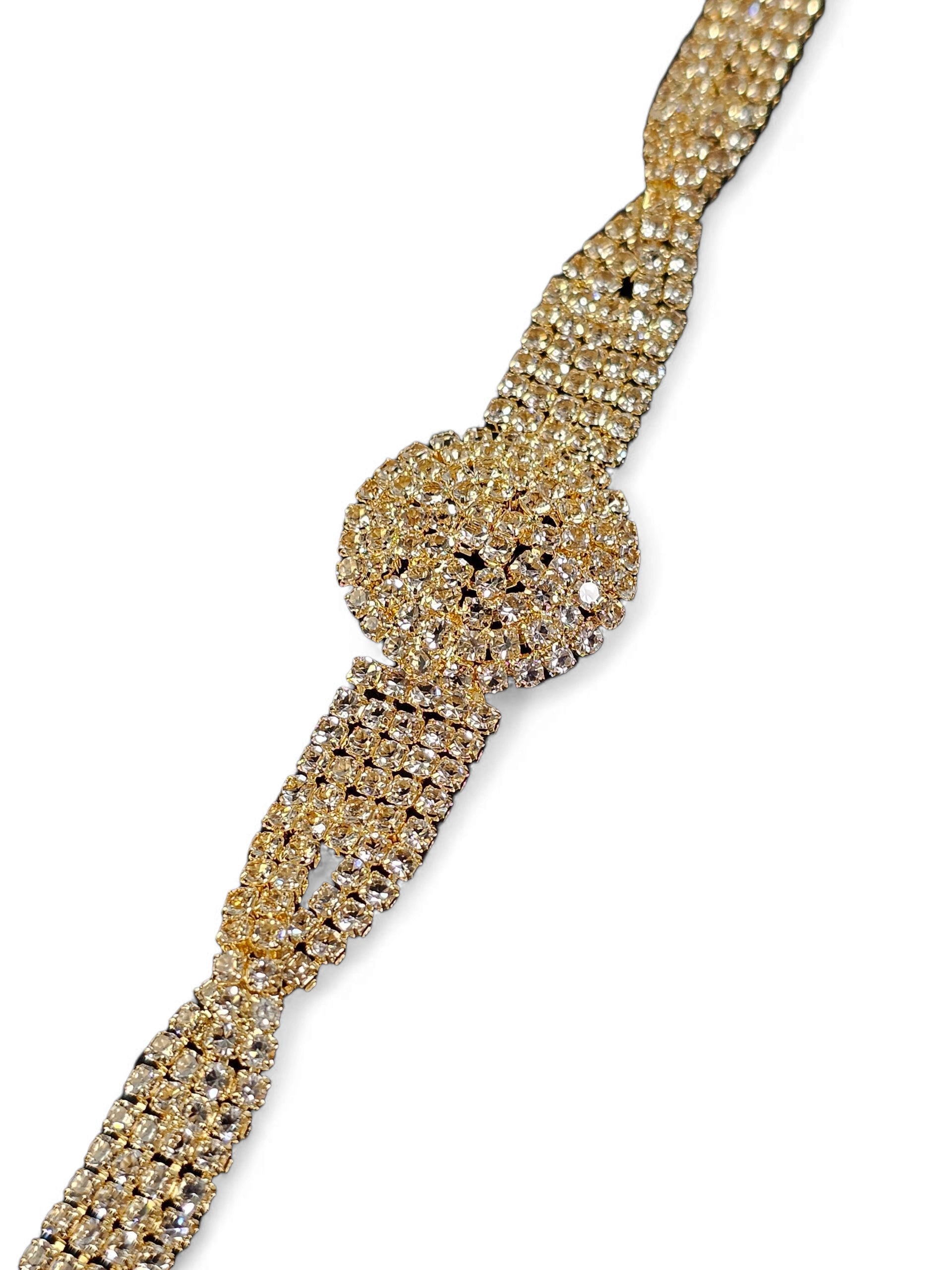 Pulseira Cristal Dourada 001